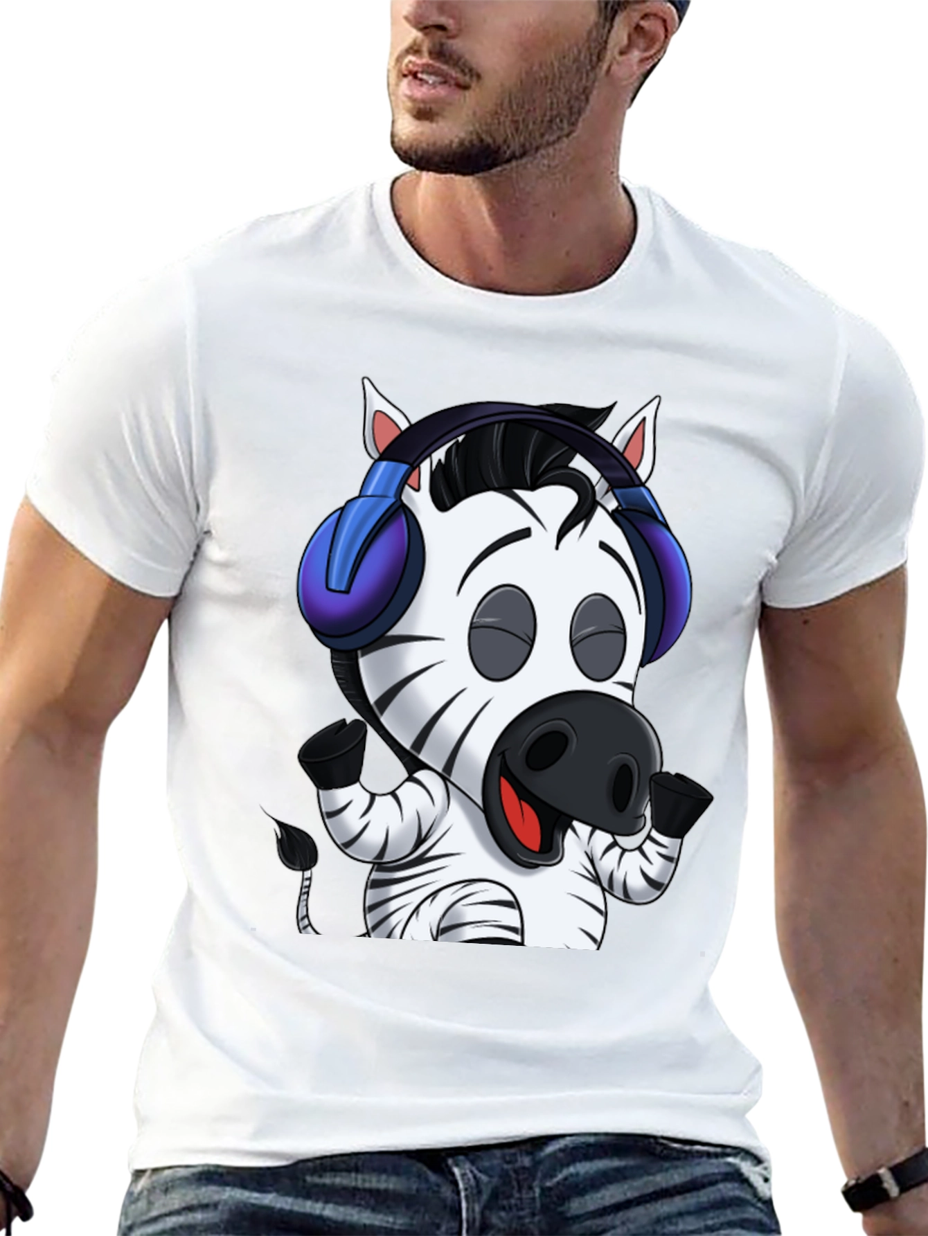 Zebra DJ Graphic T-Shirt