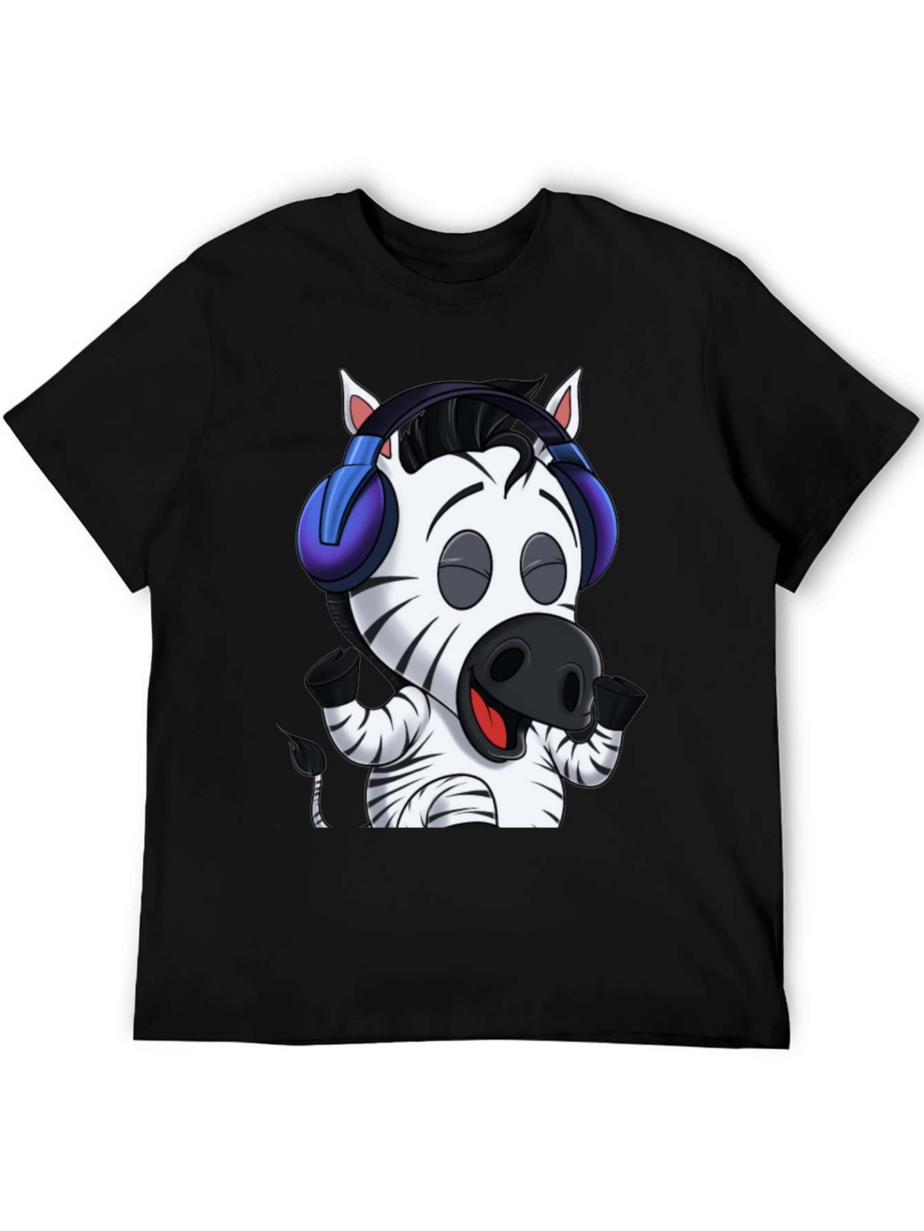 Zebra DJ Graphic T-Shirt