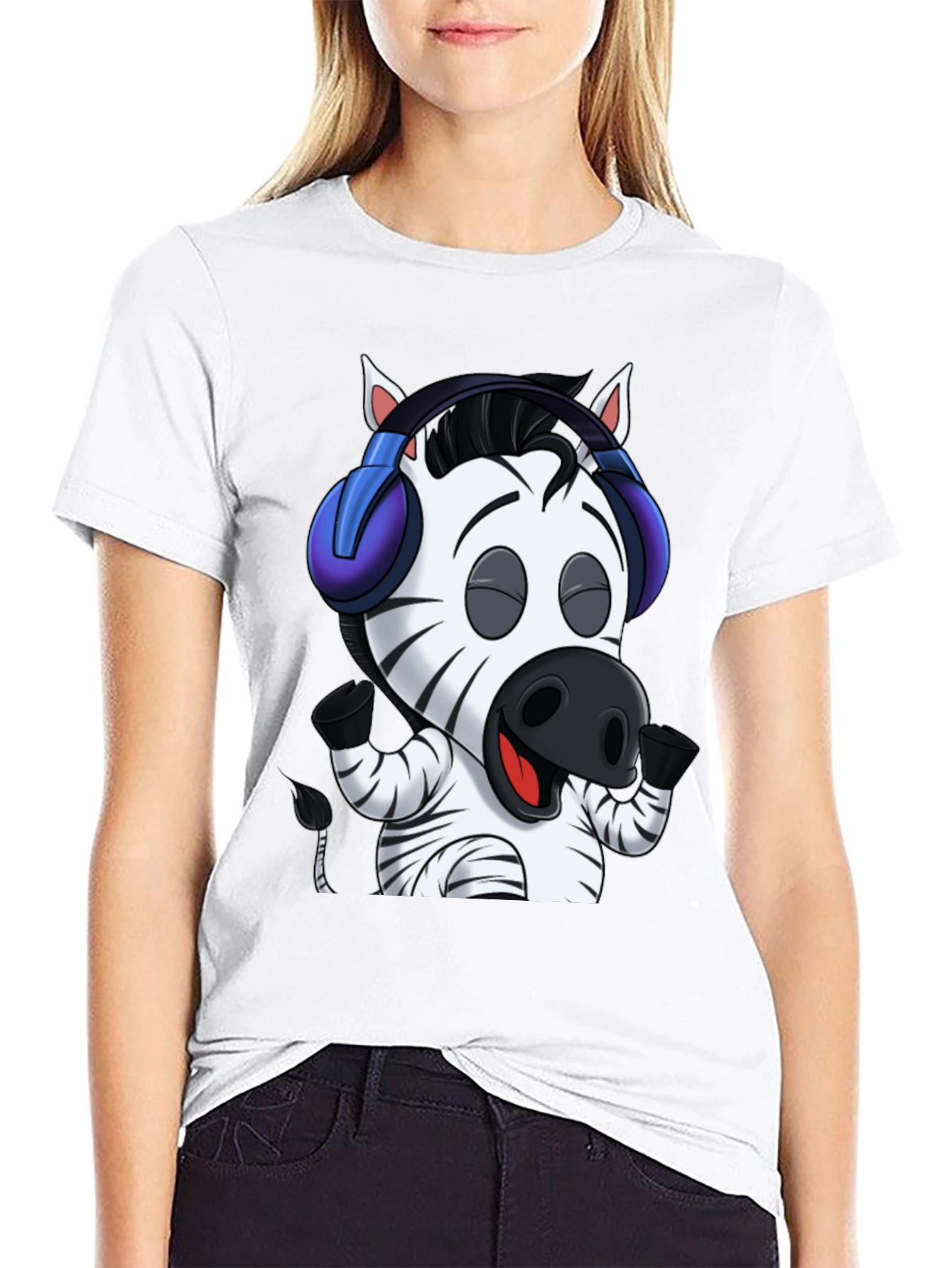 Zebra DJ Graphic T-Shirt