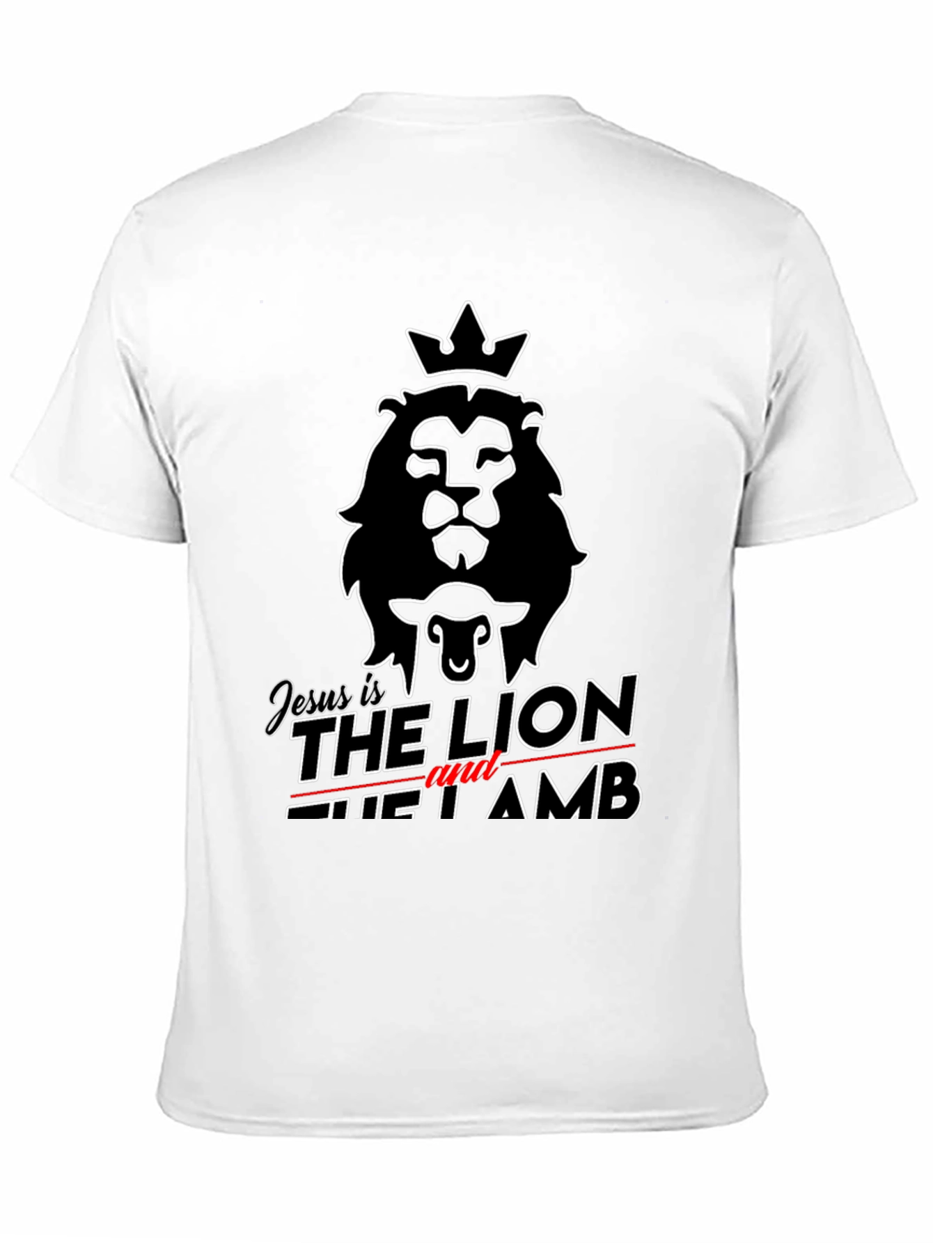 Jesus is the Lion and the Lamb Black T-Shirt