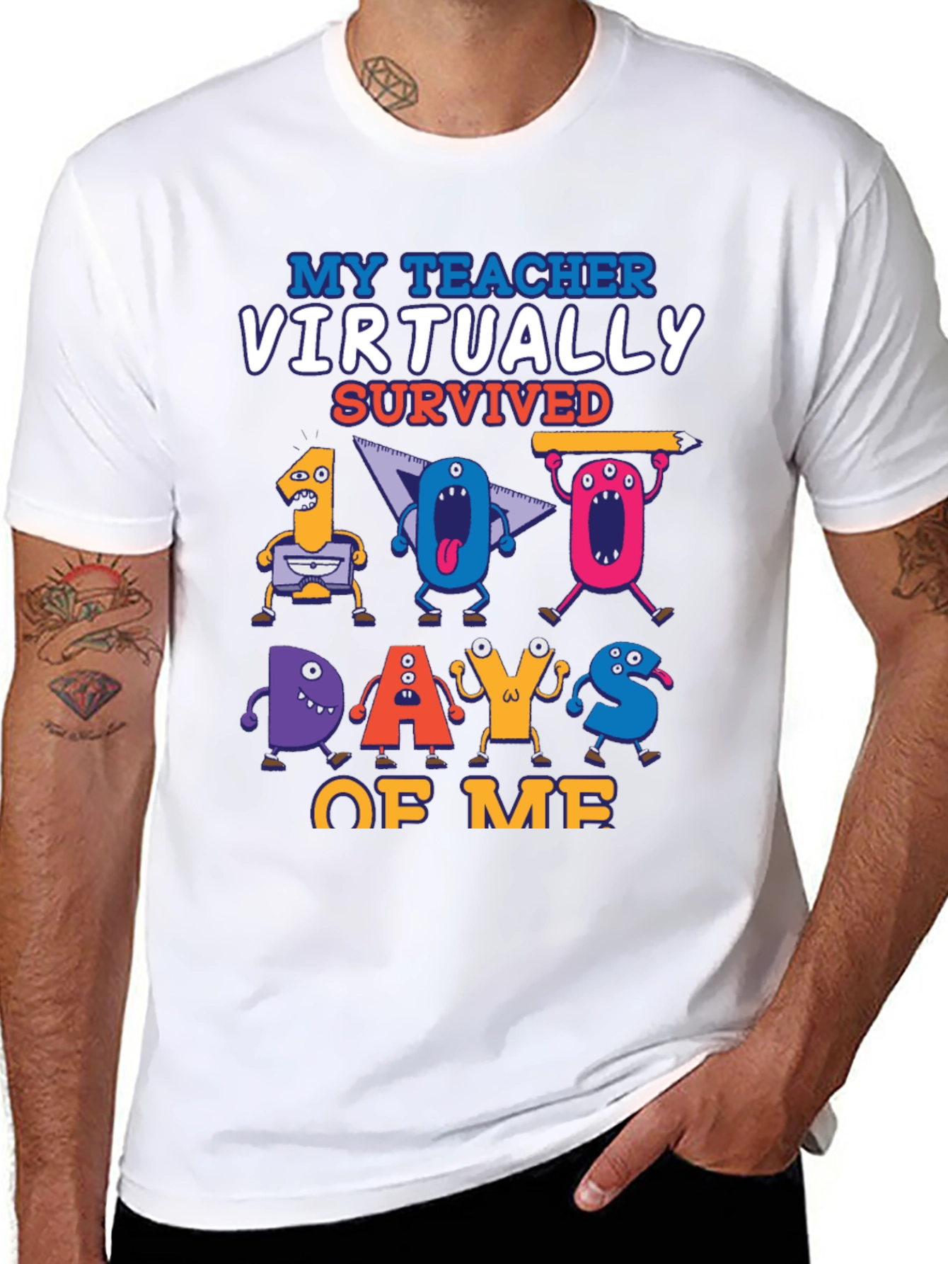 My Teacher Virtually Survived 100 Days of Me T-Shirt
