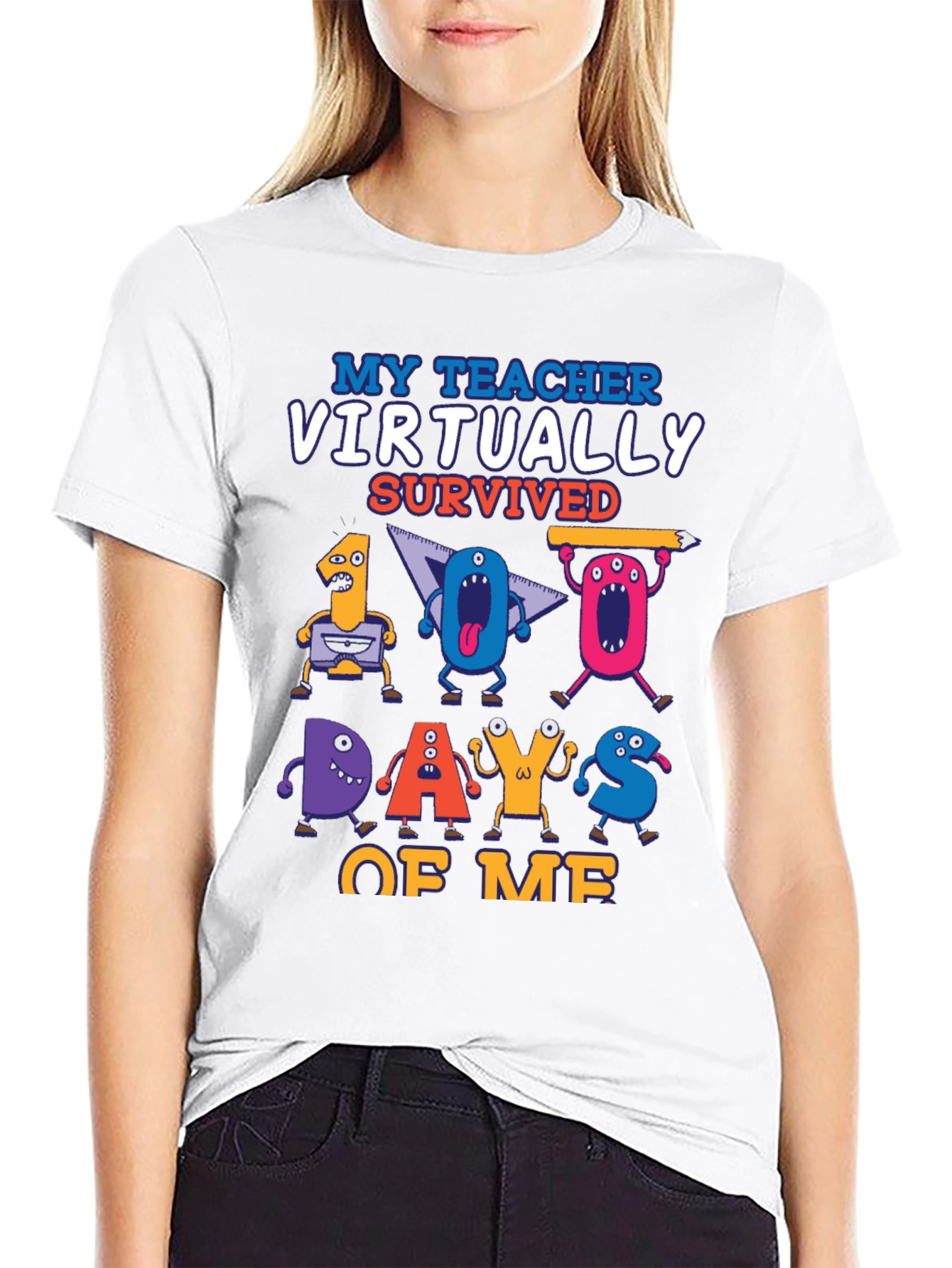 My Teacher Virtually Survived 100 Days of Me T-Shirt