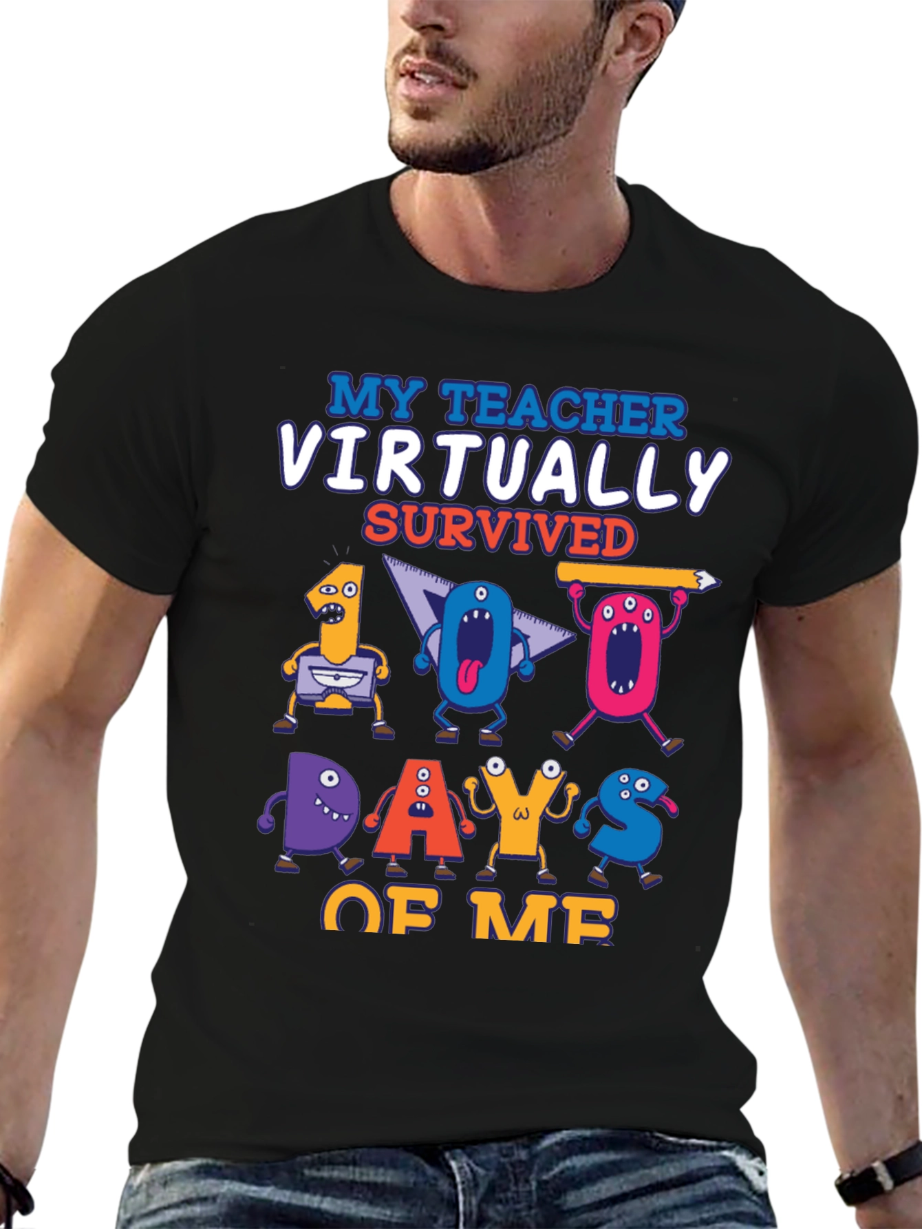 My Teacher Virtually Survived 100 Days of Me T-Shirt
