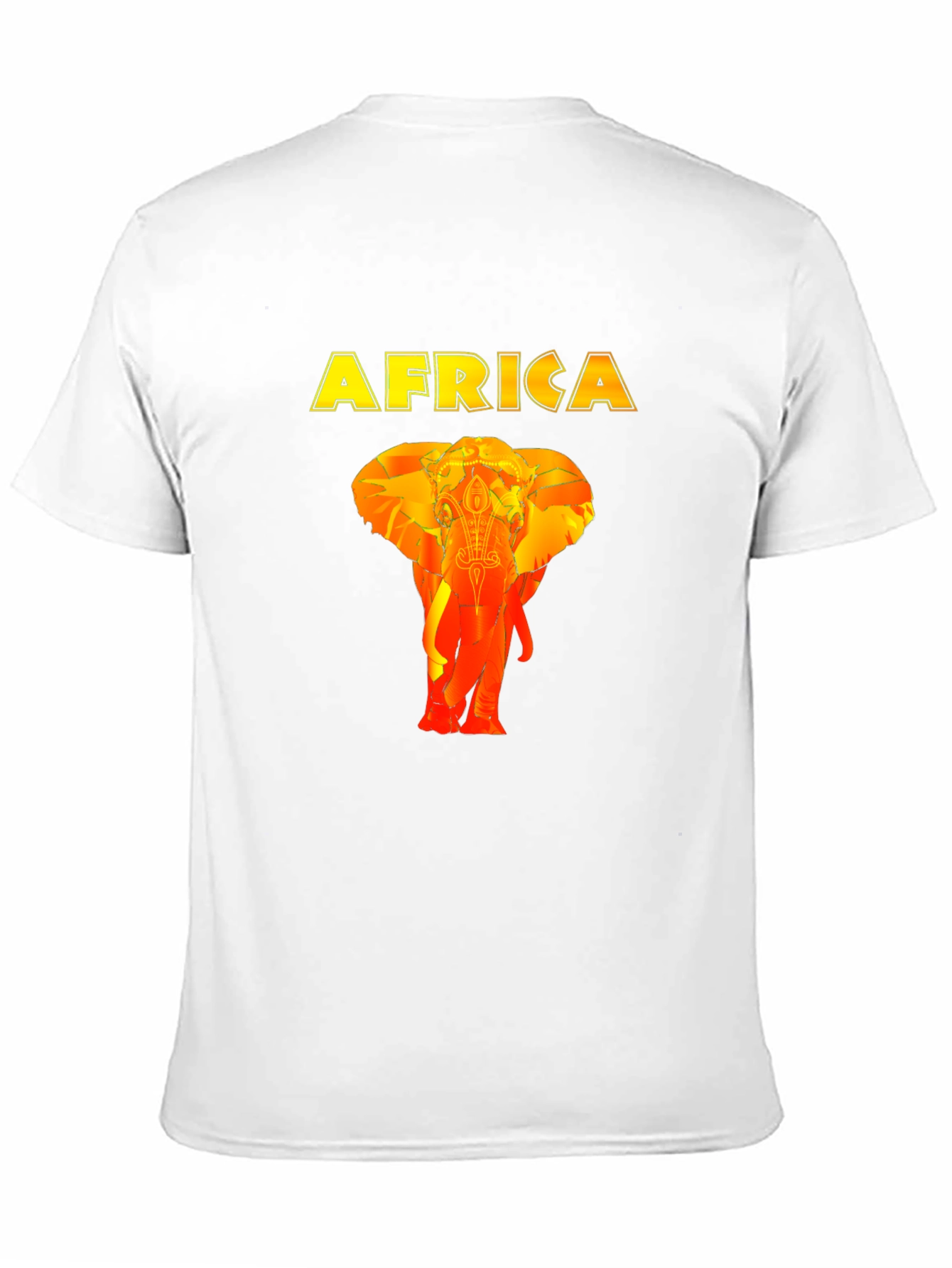 Africa Elephant Graphic Black T-Shirt