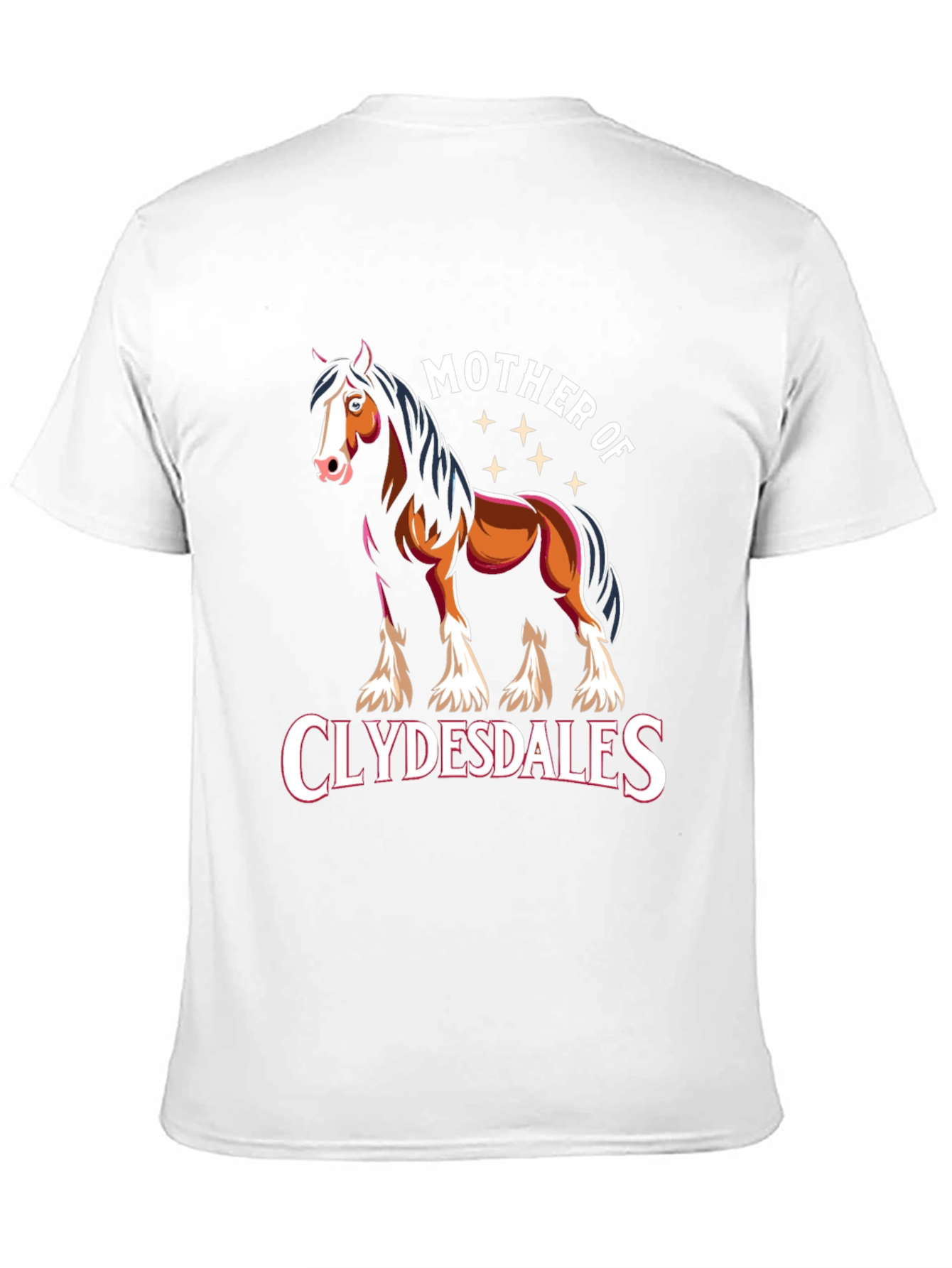Mother of Clydesdales Graphic Tee - Black Cotton