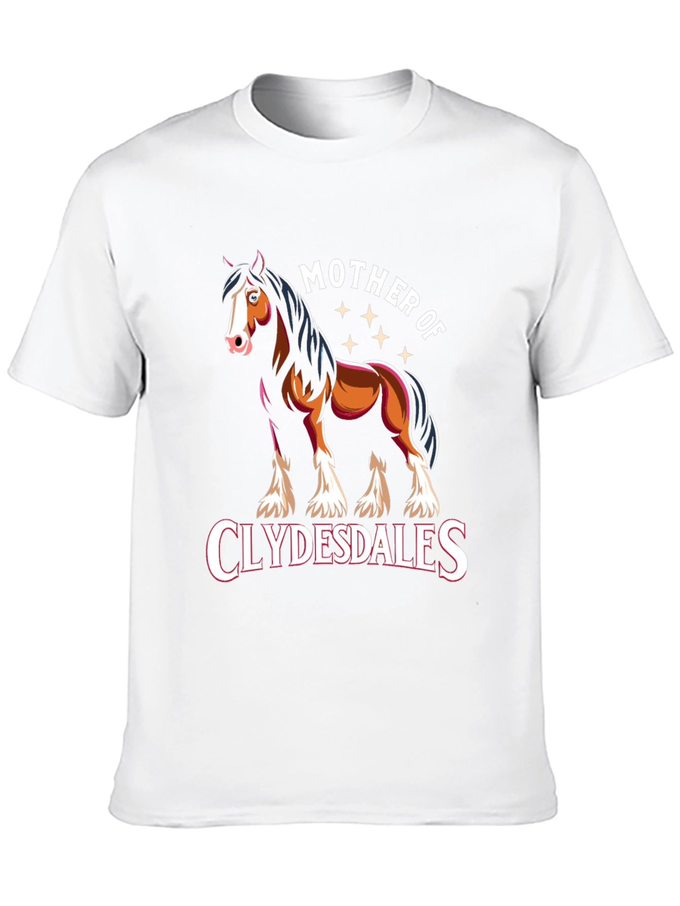 Mother of Clydesdales Graphic Tee - Black Cotton