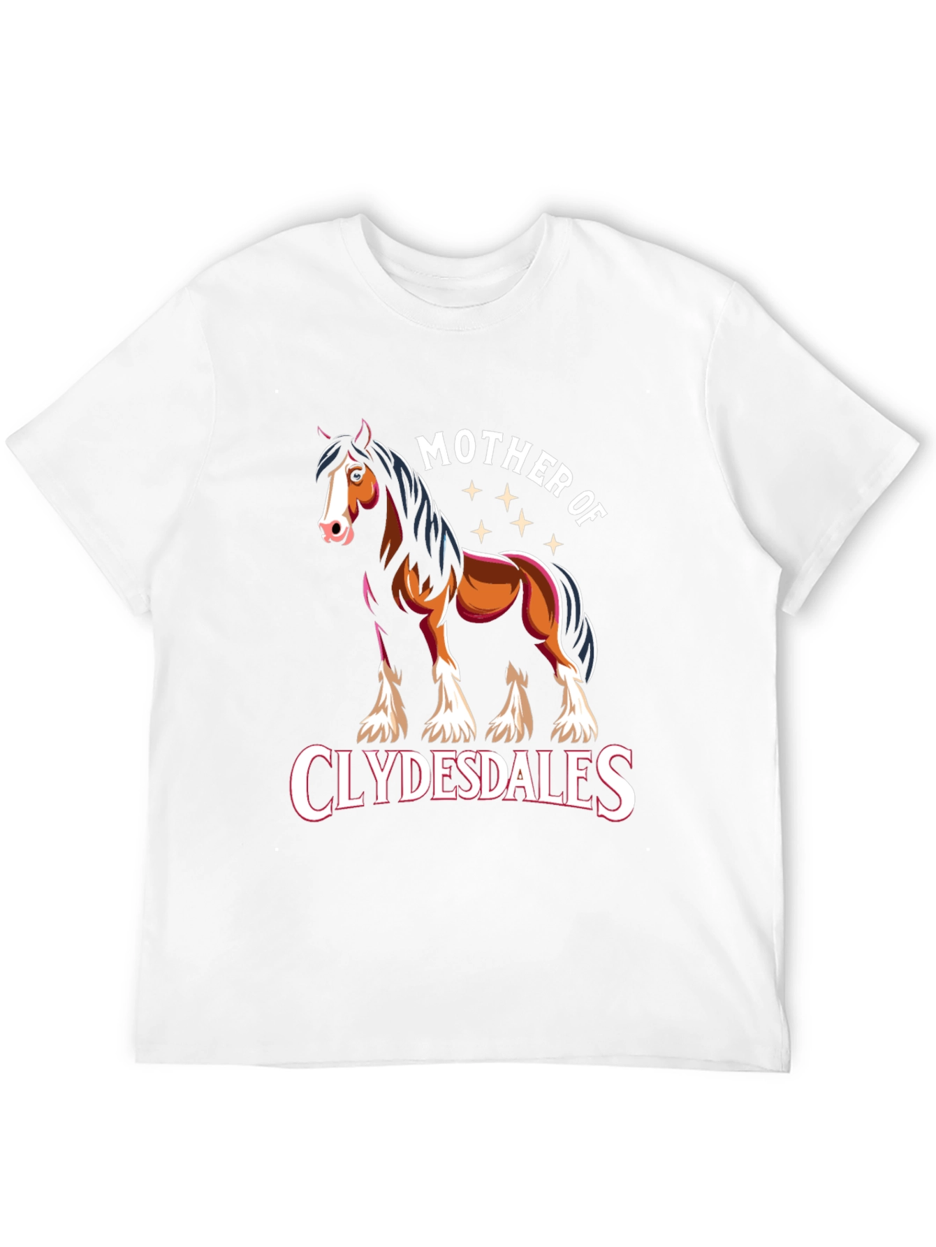 Mother of Clydesdales Graphic Tee - Black Cotton
