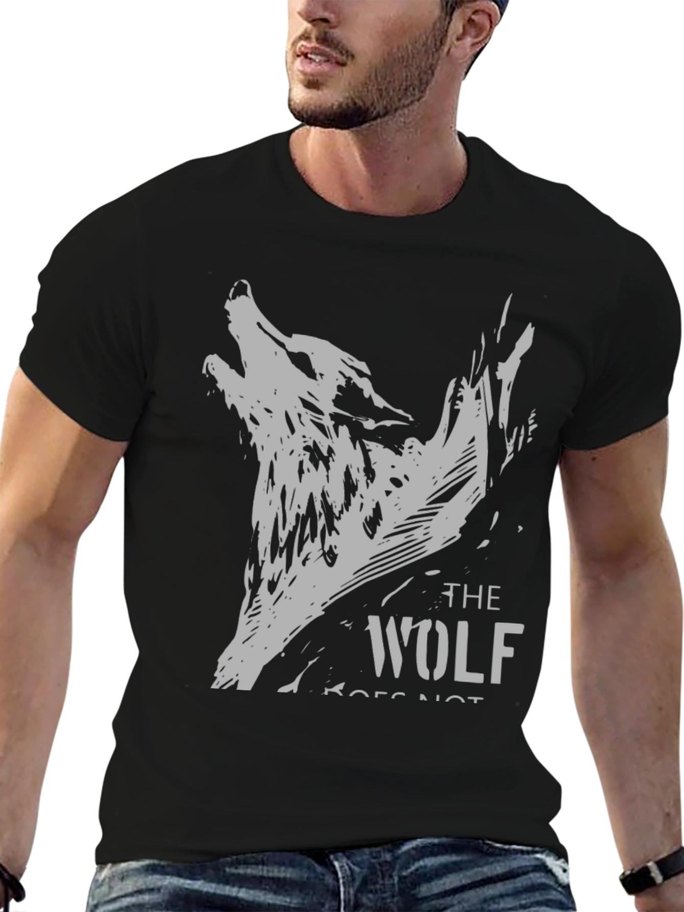 The Wolf T-Shirt - Black Graphic Tee
