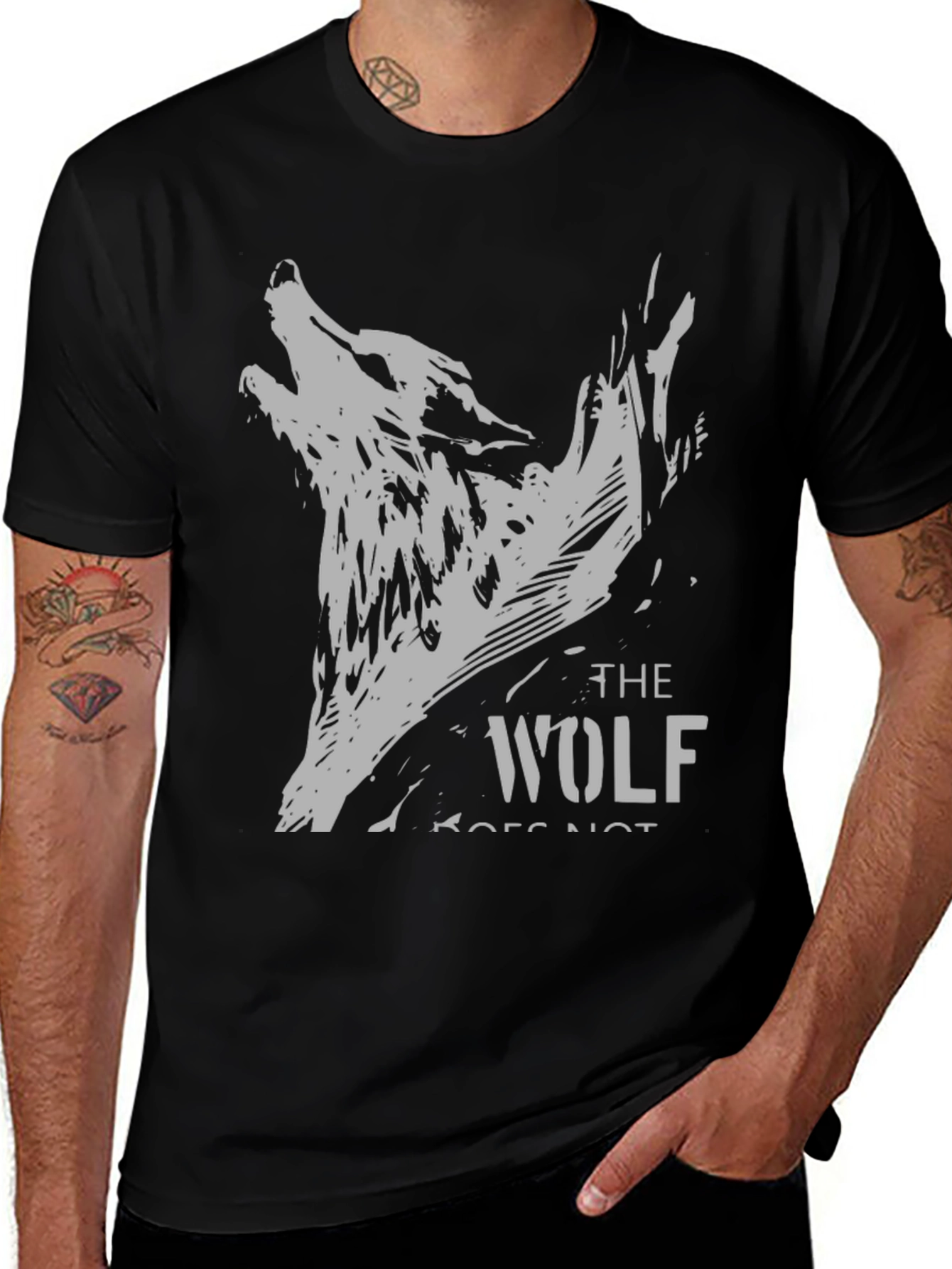 The Wolf T-Shirt - Black Graphic Tee