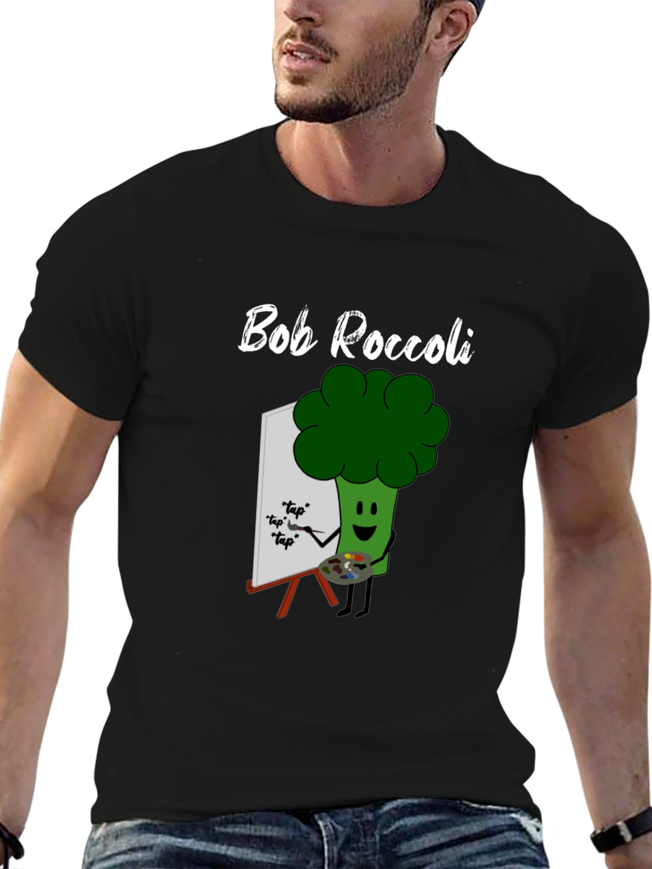 Bob Roccoli T-Shirt: Funny Broccoli Artist Tee