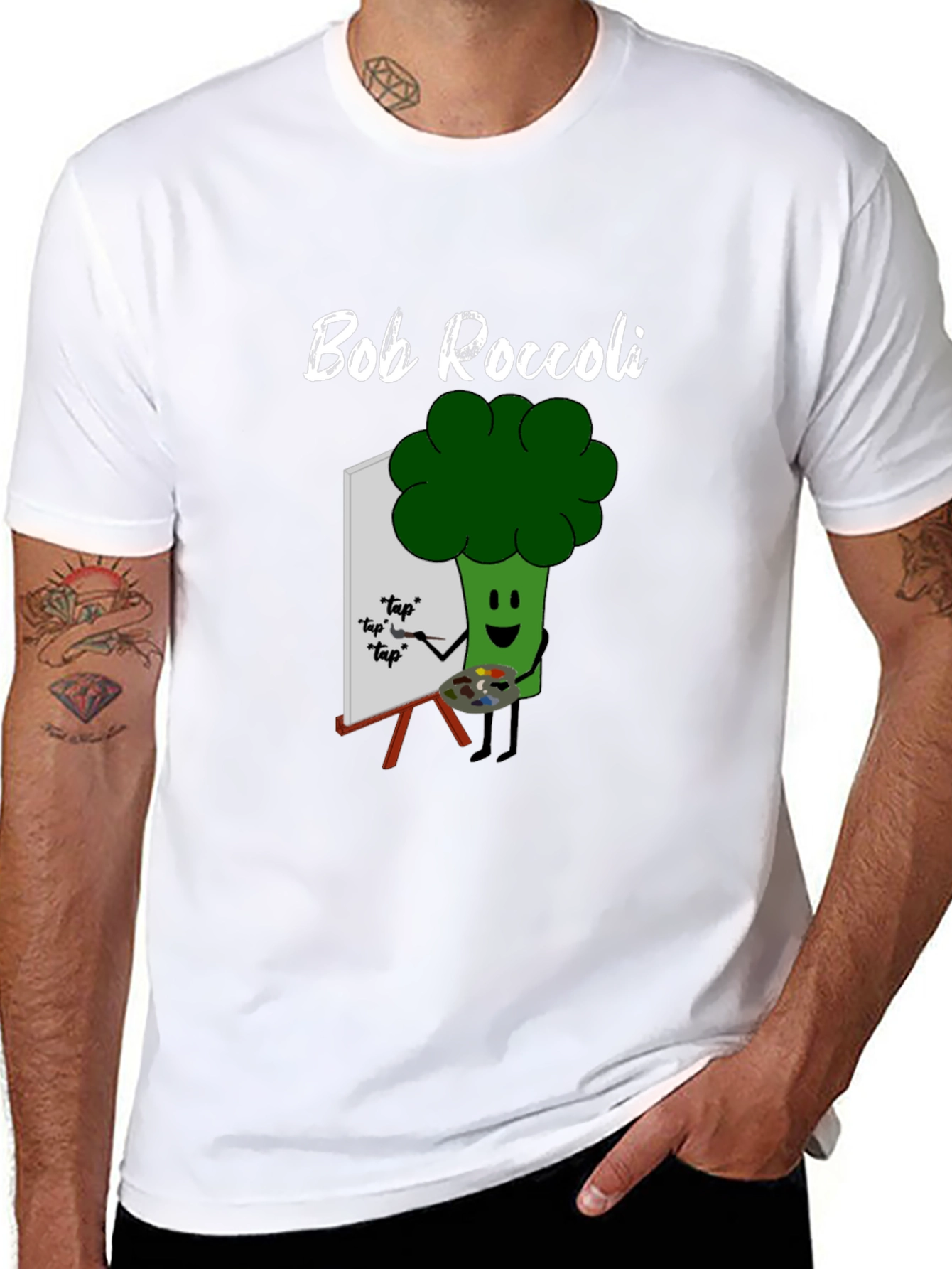 Bob Roccoli T-Shirt: Funny Broccoli Artist Tee