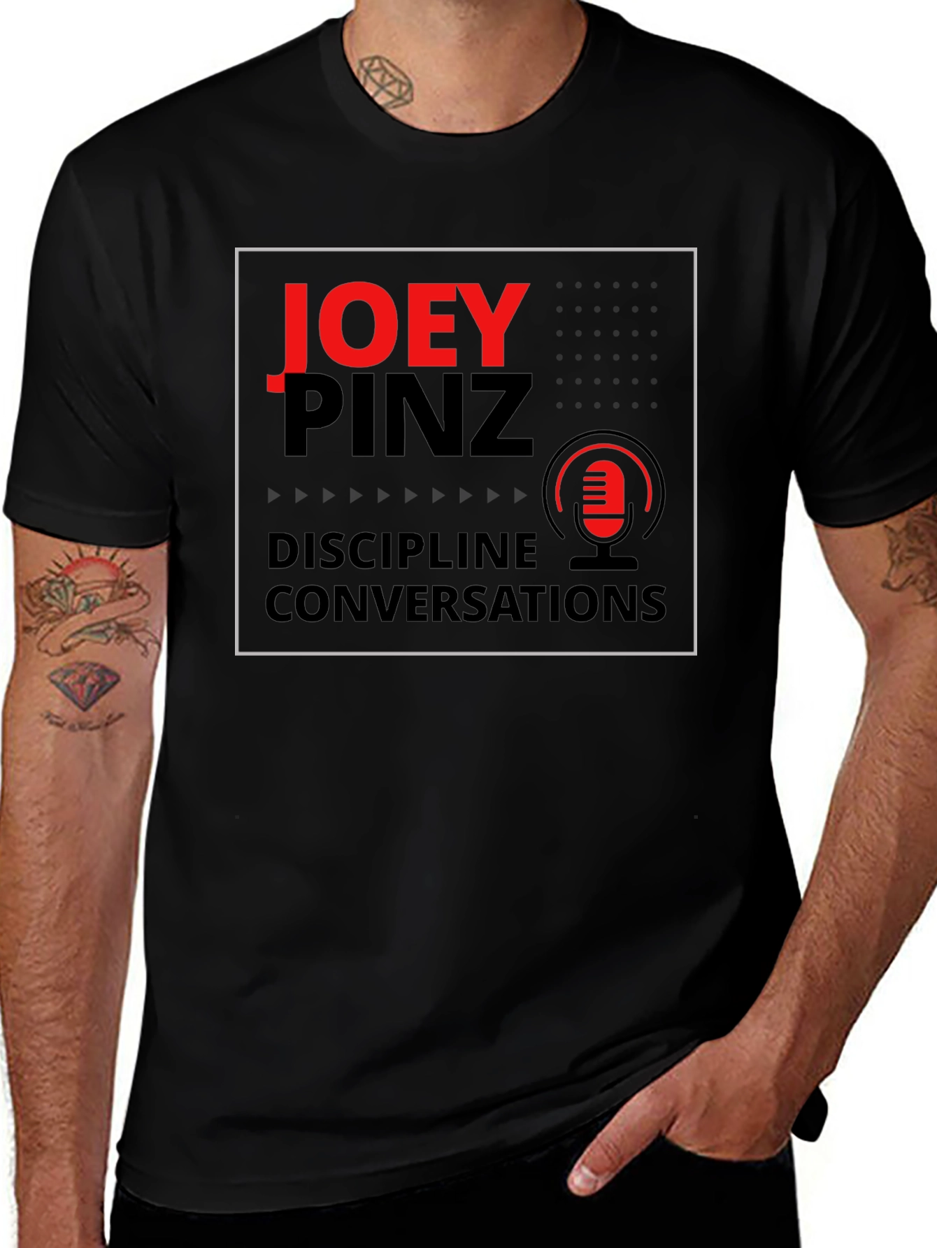 Joey Pinz Podcast Black T-Shirt