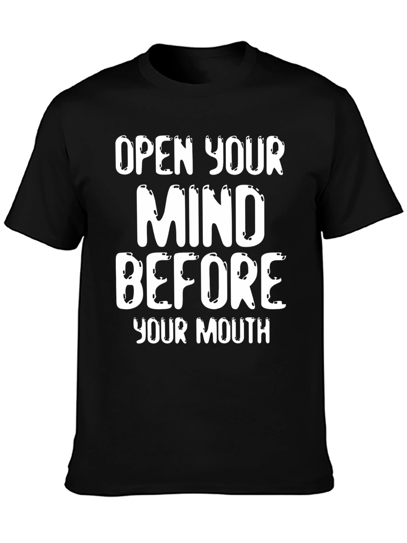 Open Your Mind T-Shirt - Black Graphic Tee