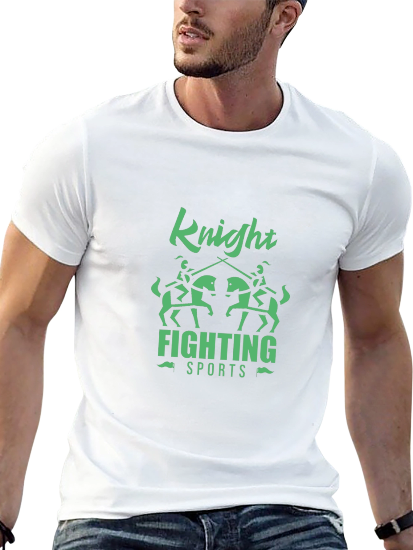 Knight Fighting Sports Black T-Shirt