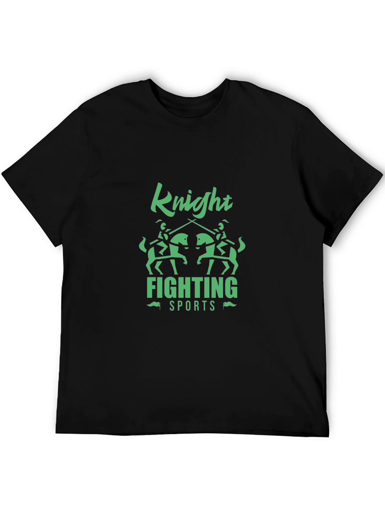 Knight Fighting Sports Black T-Shirt