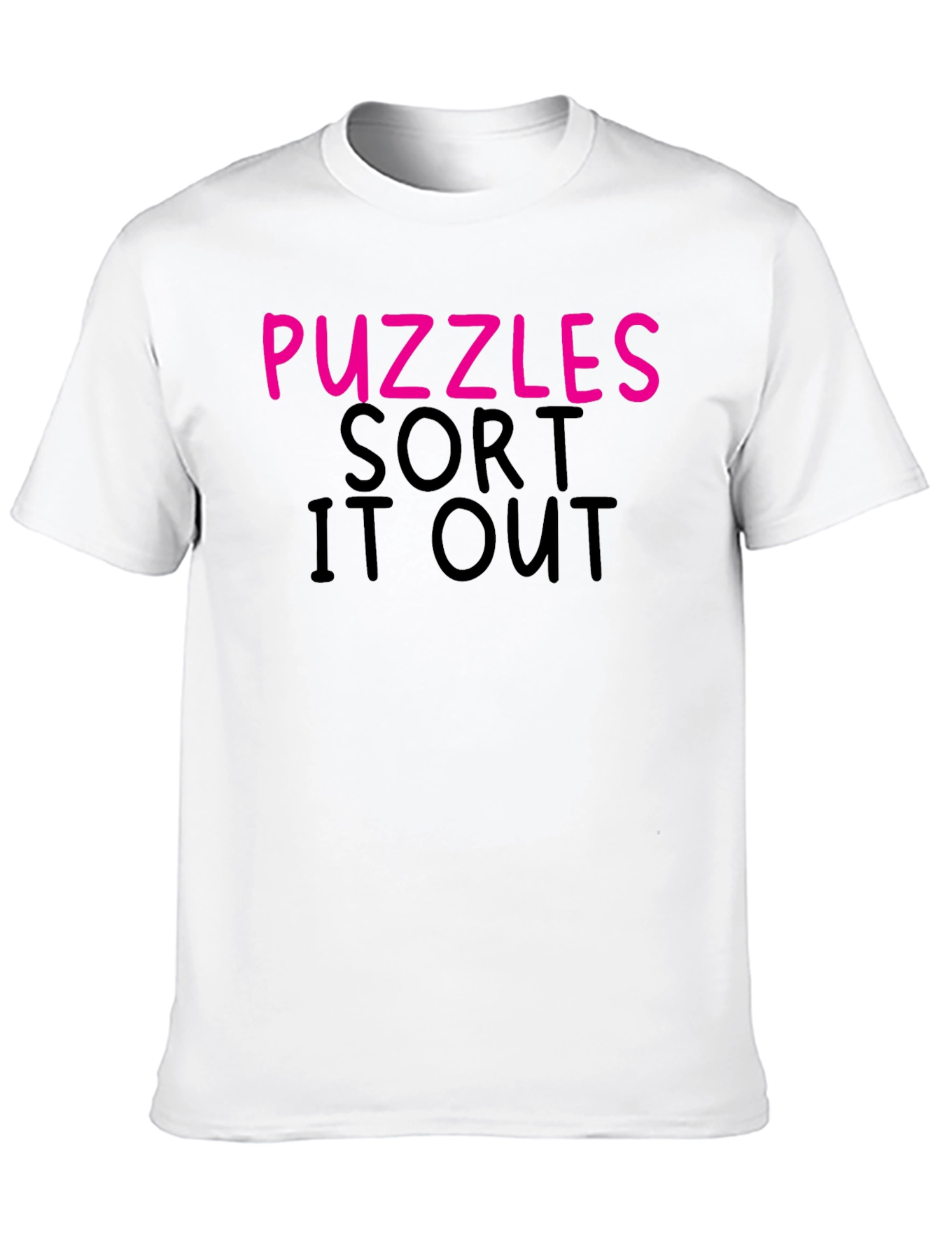 Puzzles Sort It Out Black T-Shirt