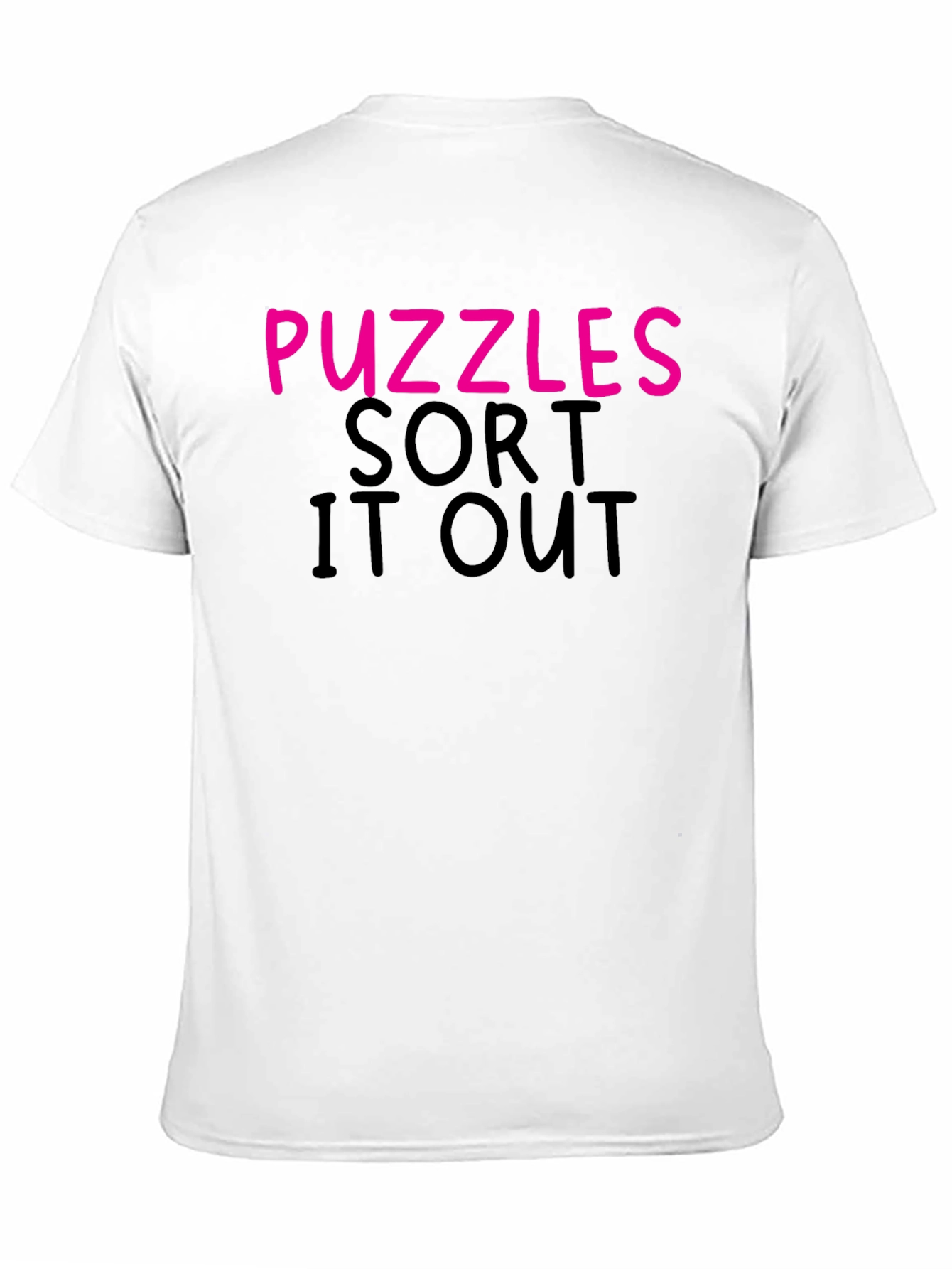 Puzzles Sort It Out Black T-Shirt