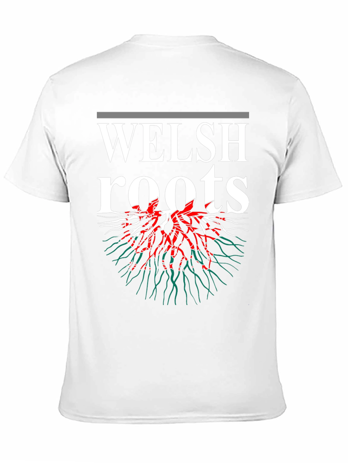 Welsh Roots T-Shirt - Black Red & Green Design