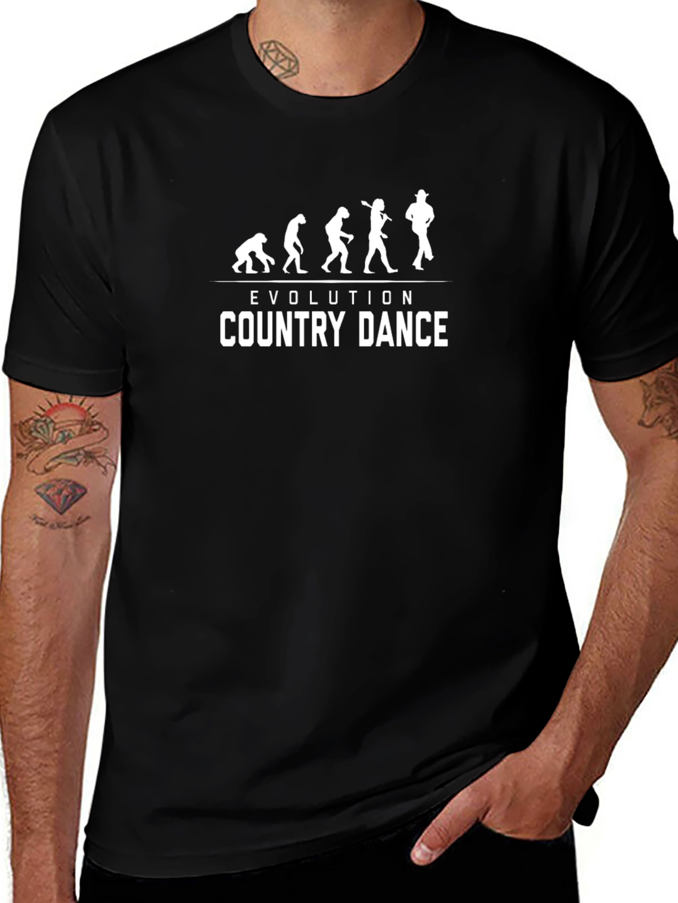 Country Dance Evolution Graphic T-Shirt