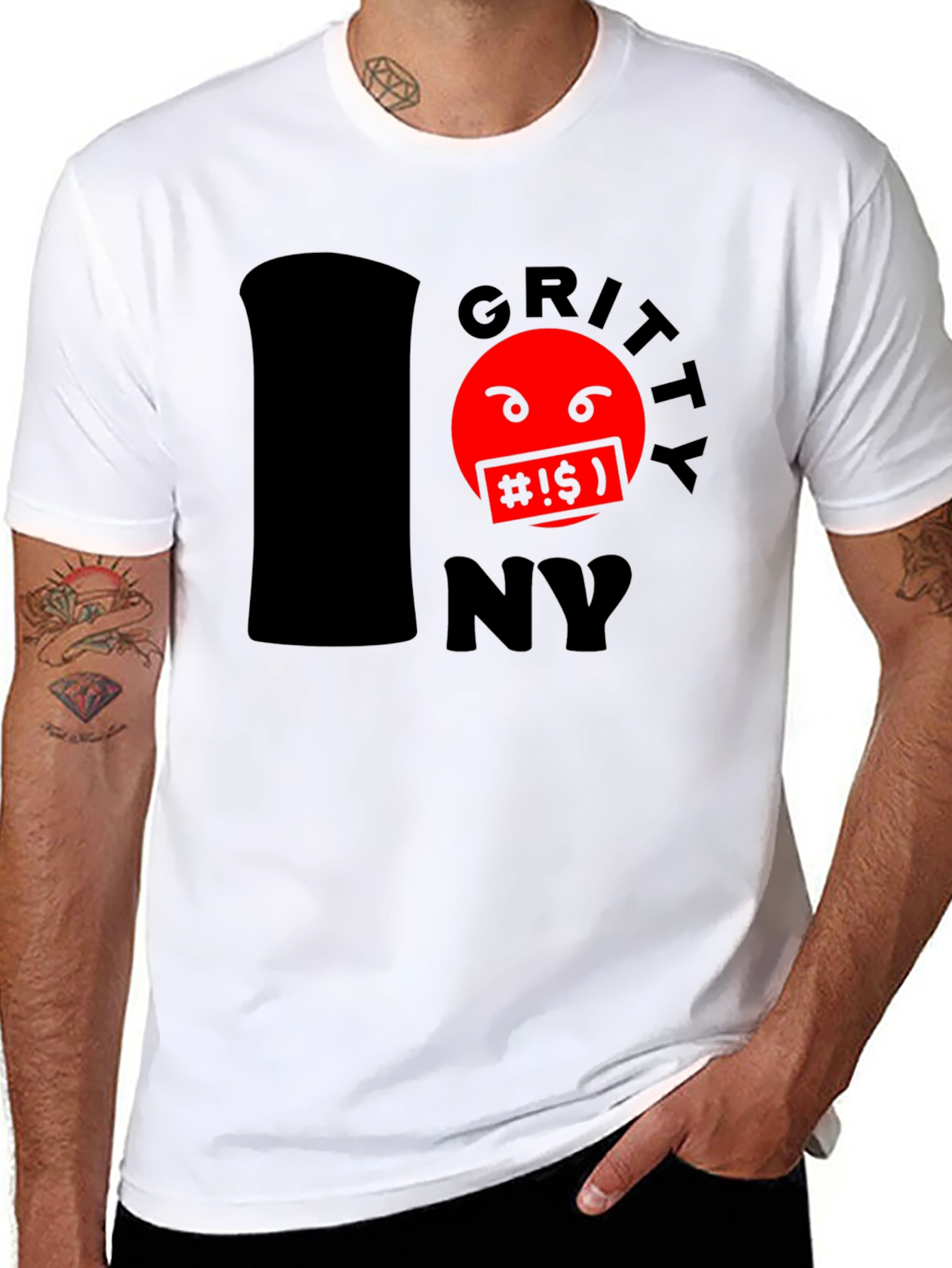 Gritty NY T-Shirt - Black Cotton Blend Tee