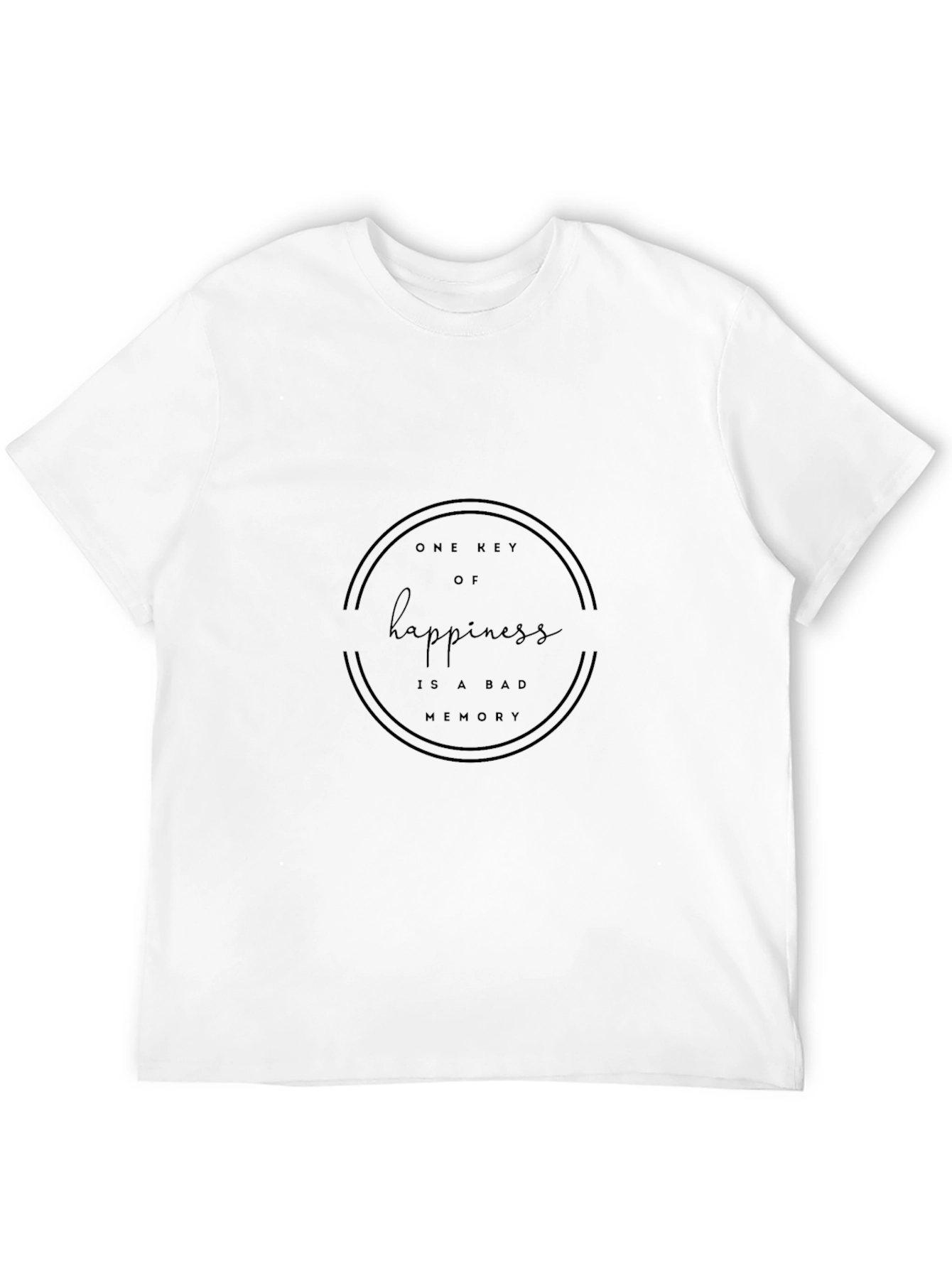Happiness Key Graphic Tee - Unisex Black T-Shirt