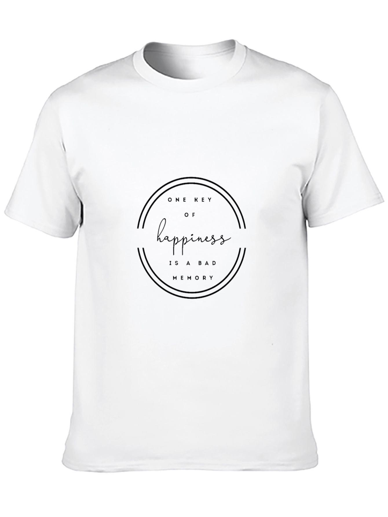 Happiness Key Graphic Tee - Unisex Black T-Shirt