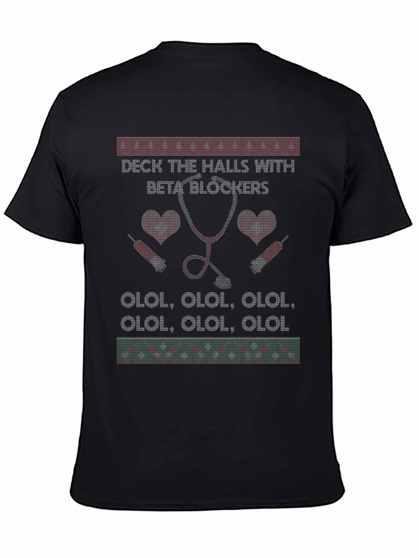 Deck the Halls with Beta Blockers Ugly Christmas T-Shirt