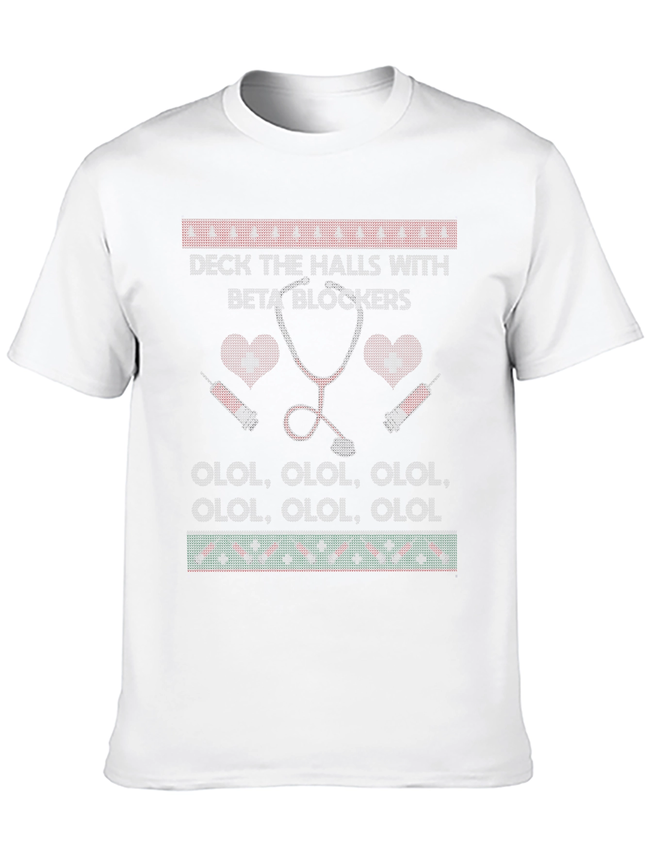 Deck the Halls with Beta Blockers Ugly Christmas T-Shirt