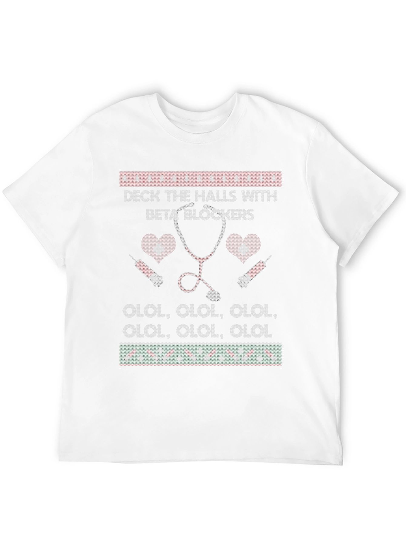 Deck the Halls with Beta Blockers Ugly Christmas T-Shirt
