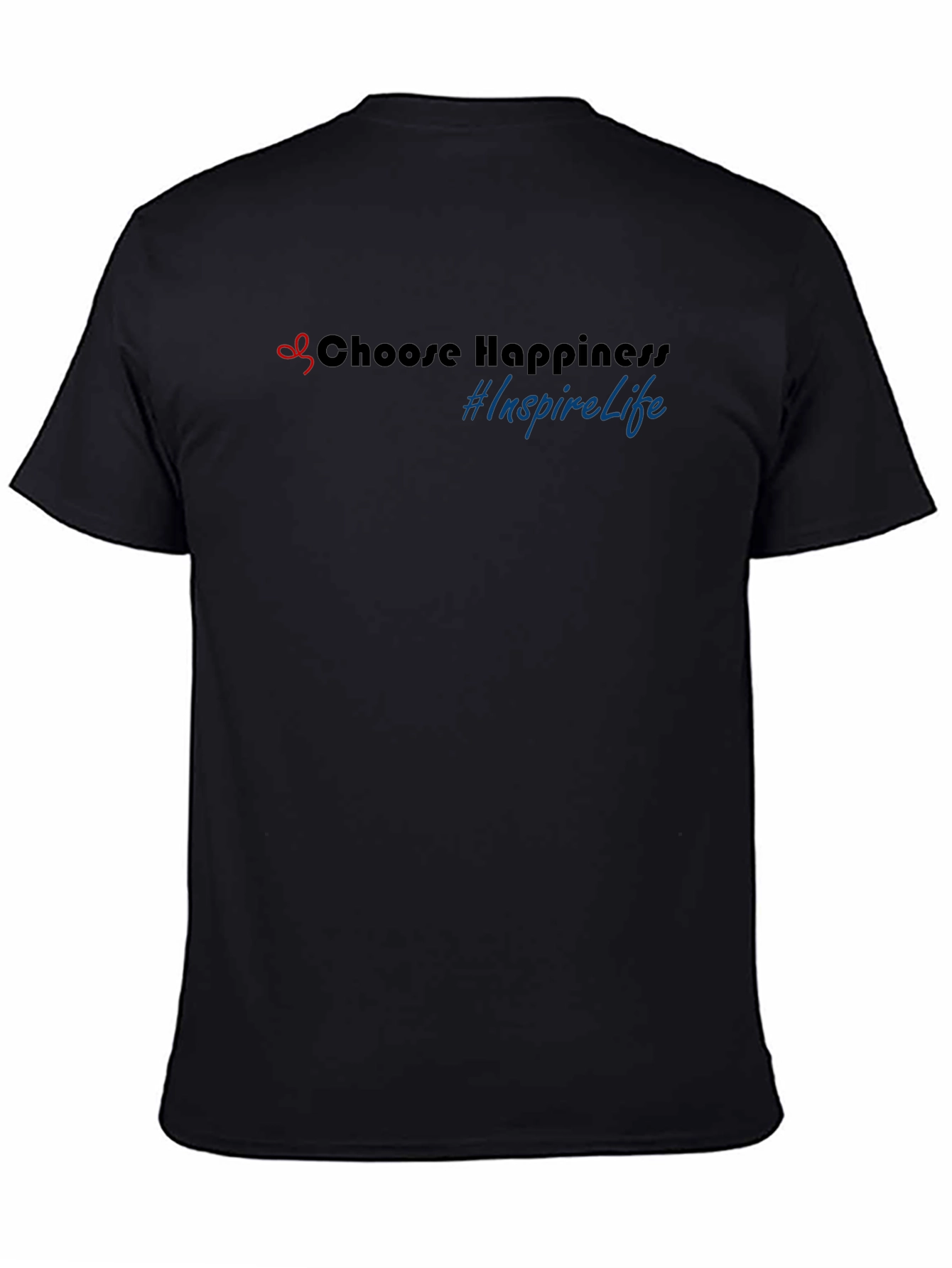 Choose Happiness Black Graphic Tee - Inspire Life Shirt