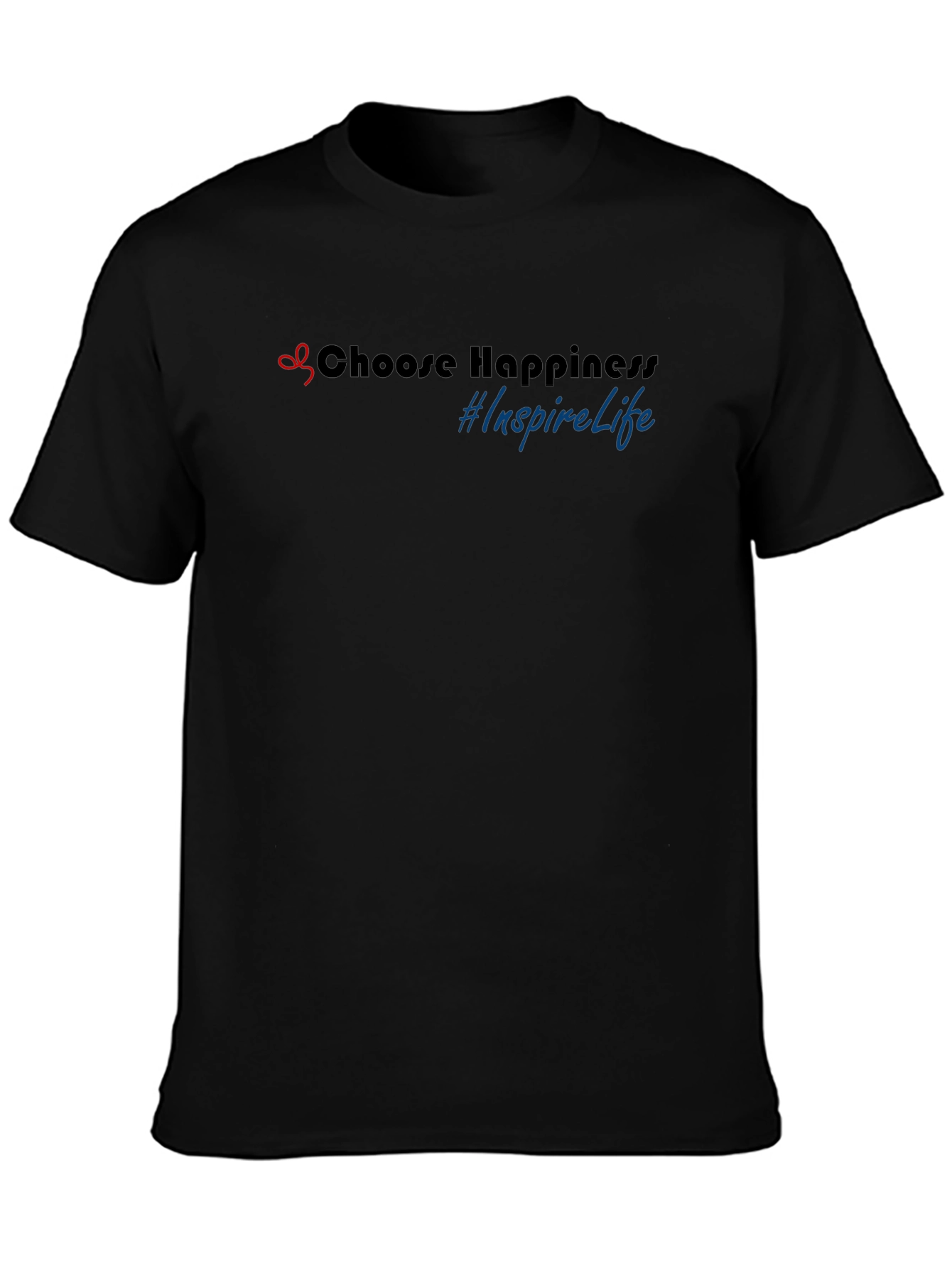 Choose Happiness Black Graphic Tee - Inspire Life Shirt