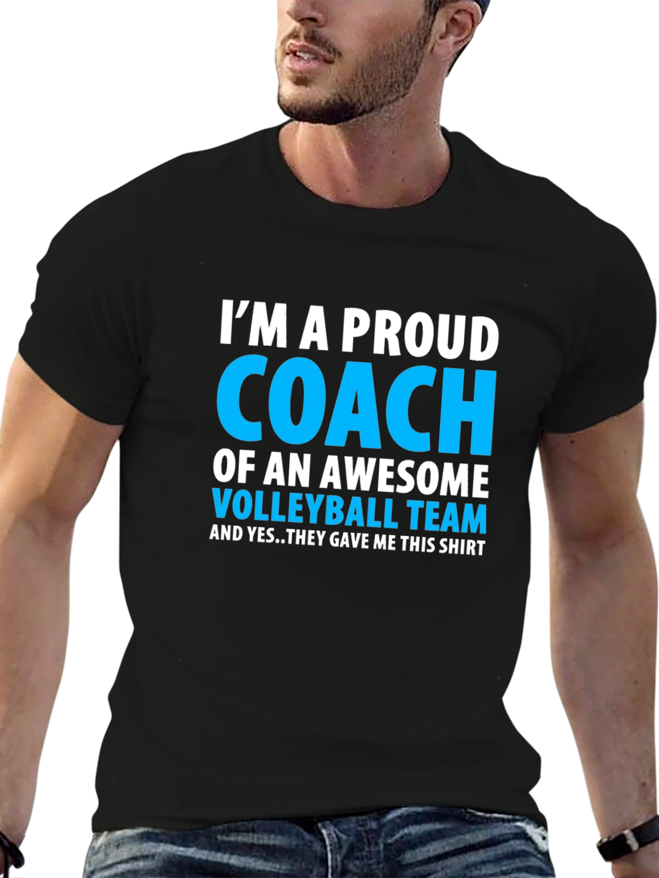 Proud Volleyball Coach Graphic Tee - Awesome Team Gift