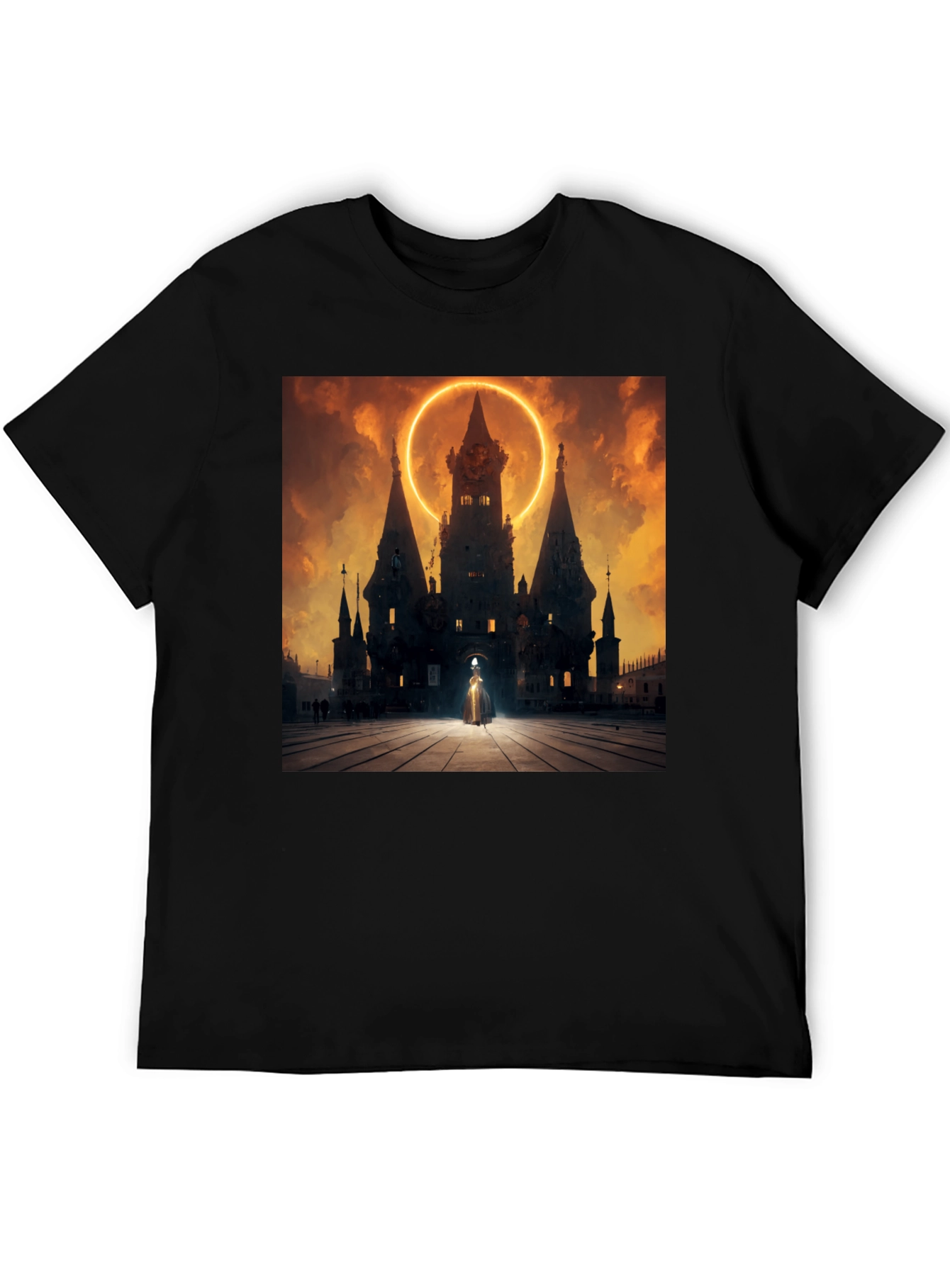 Mystic Castle Black Graphic Tee