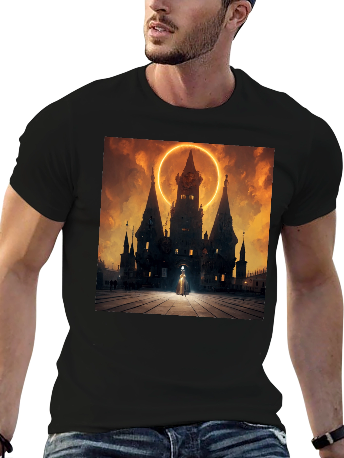 Mystic Castle Black Graphic Tee