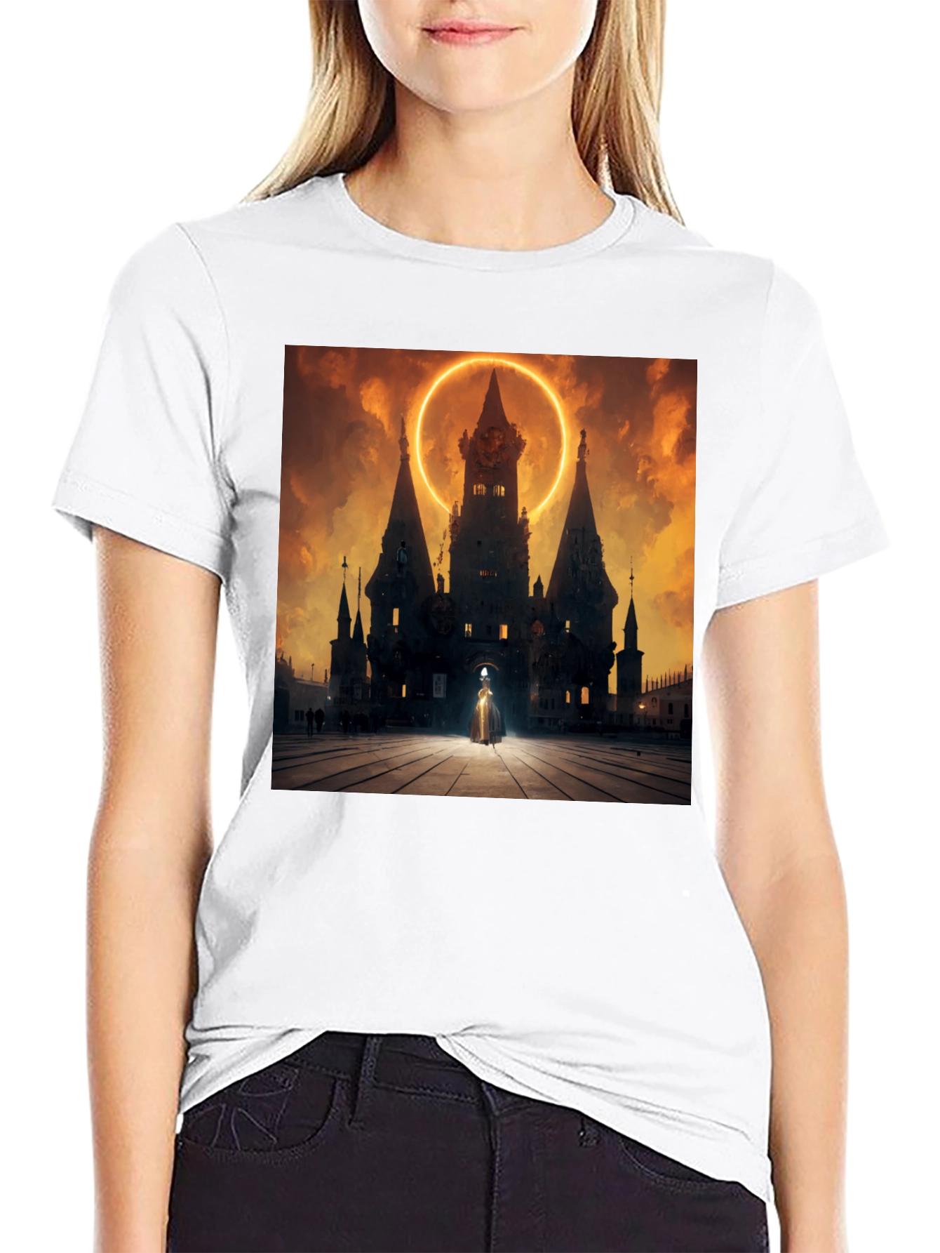 Mystic Castle Black Graphic Tee
