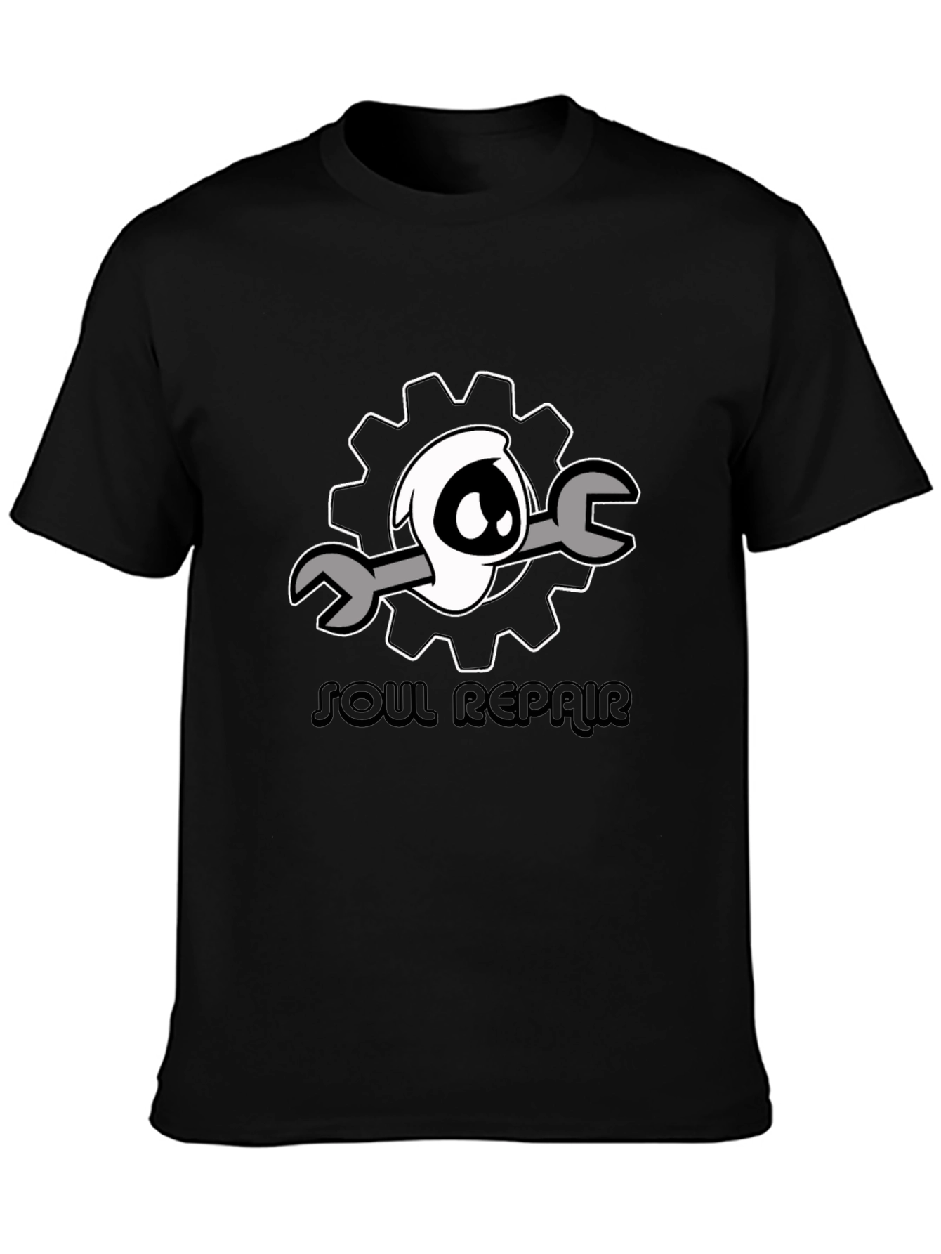 Soul Repair Graphic Tee - Black Cotton T-Shirt