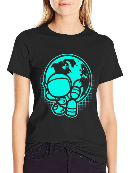 Astronaut Earth Graphic Print Tee