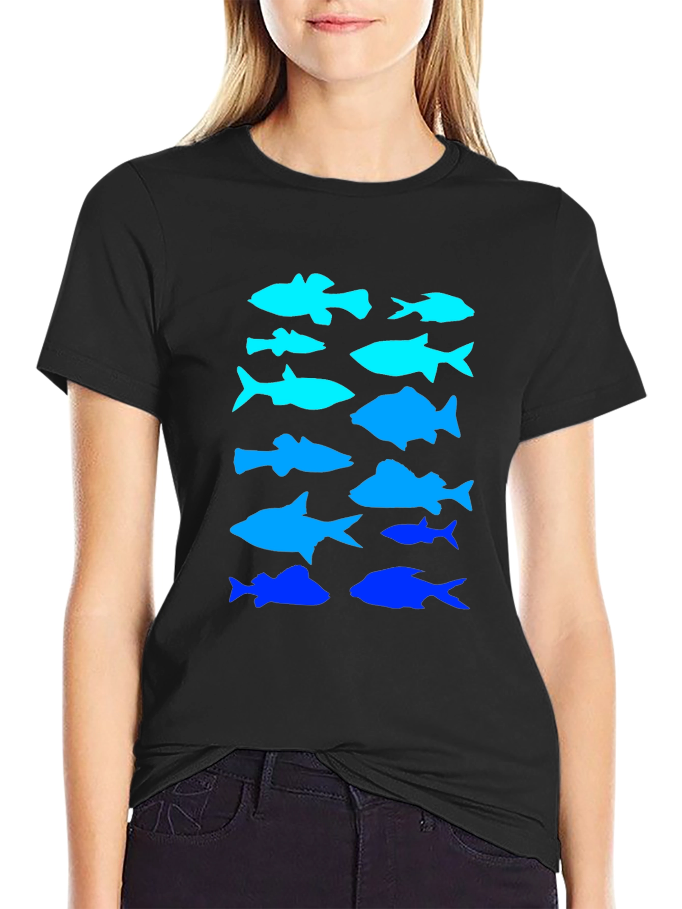 Blue Fish T-Shirt - Unique Aquatic Design