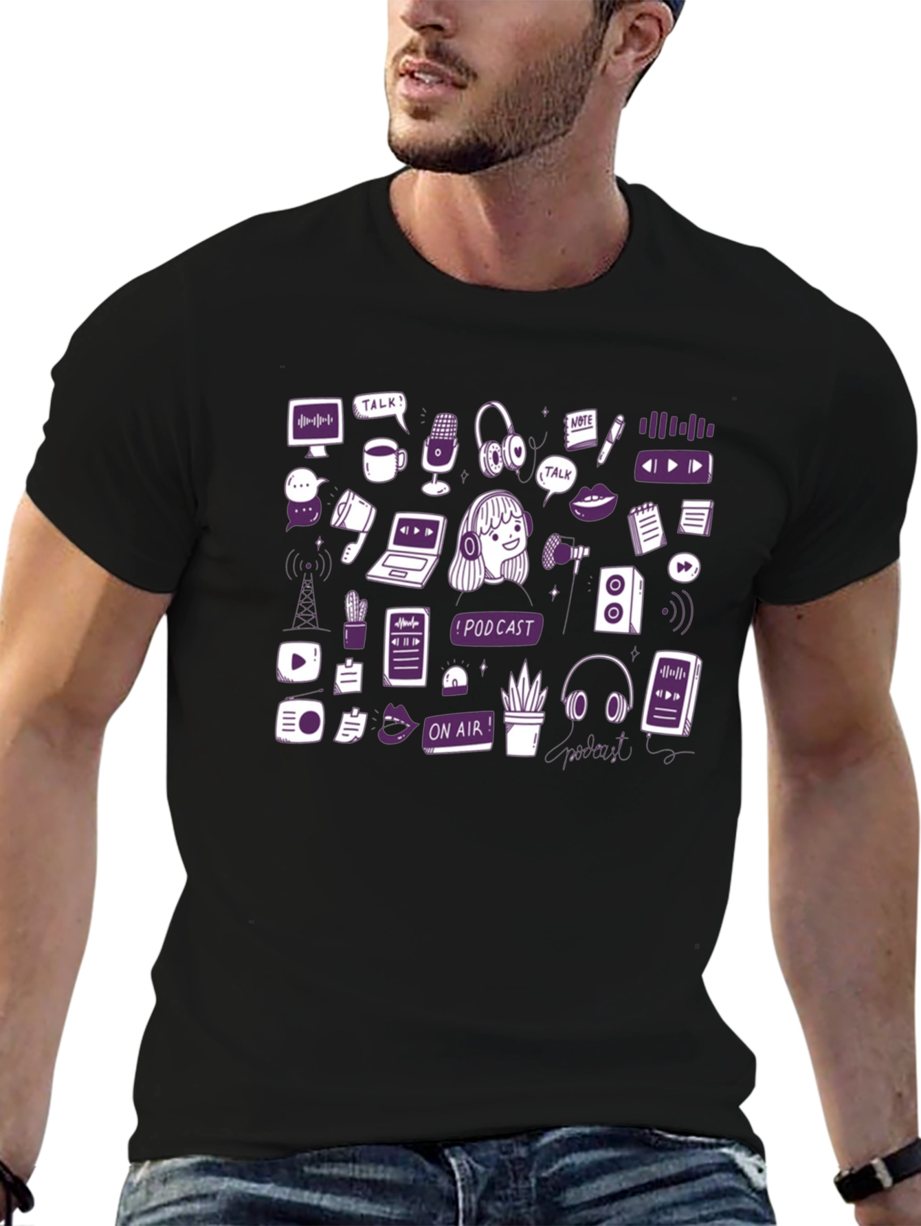 Podcast Lover Graphic T-Shirt