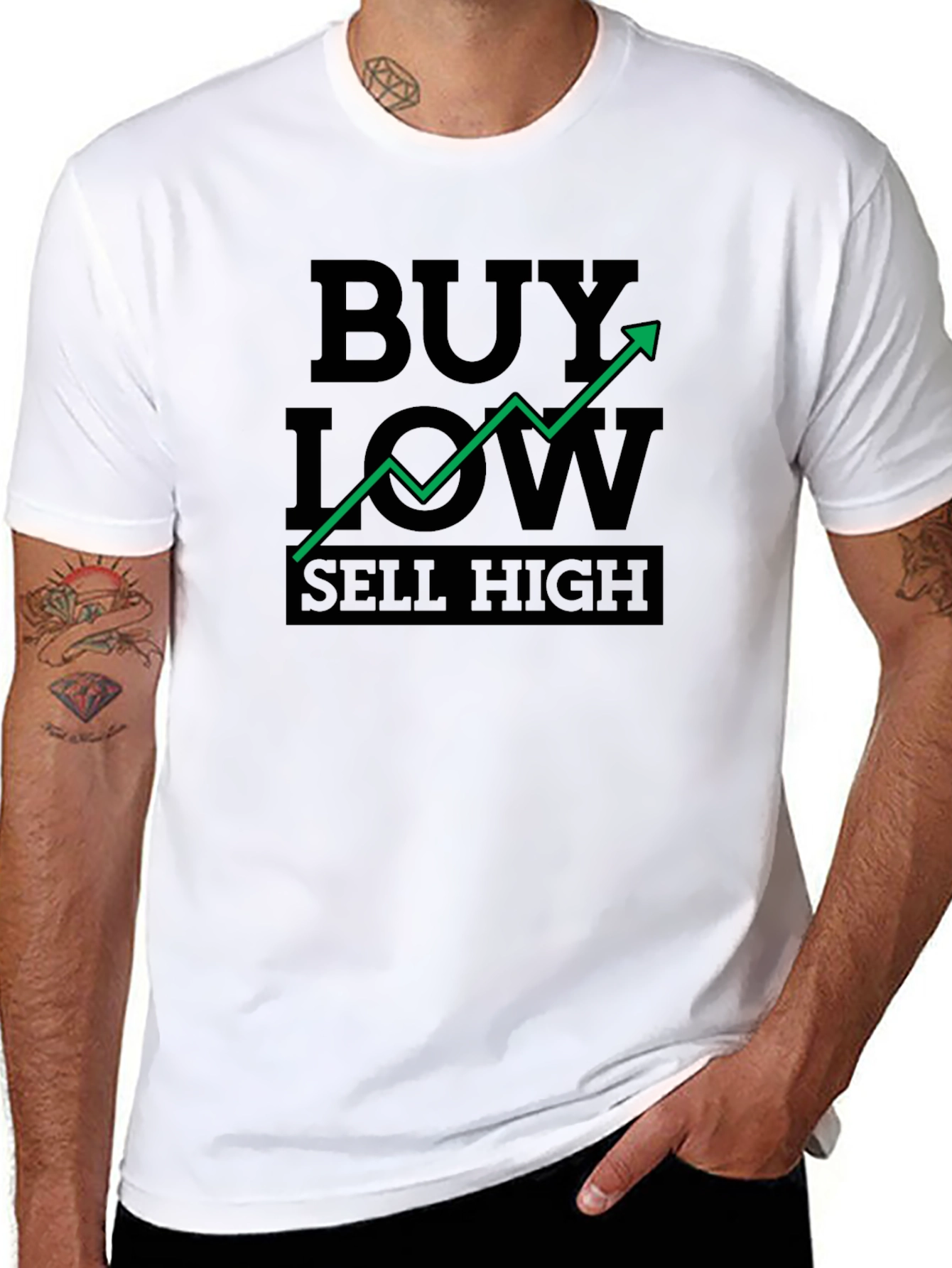 Buy Low Sell High Graphic Tee - Black