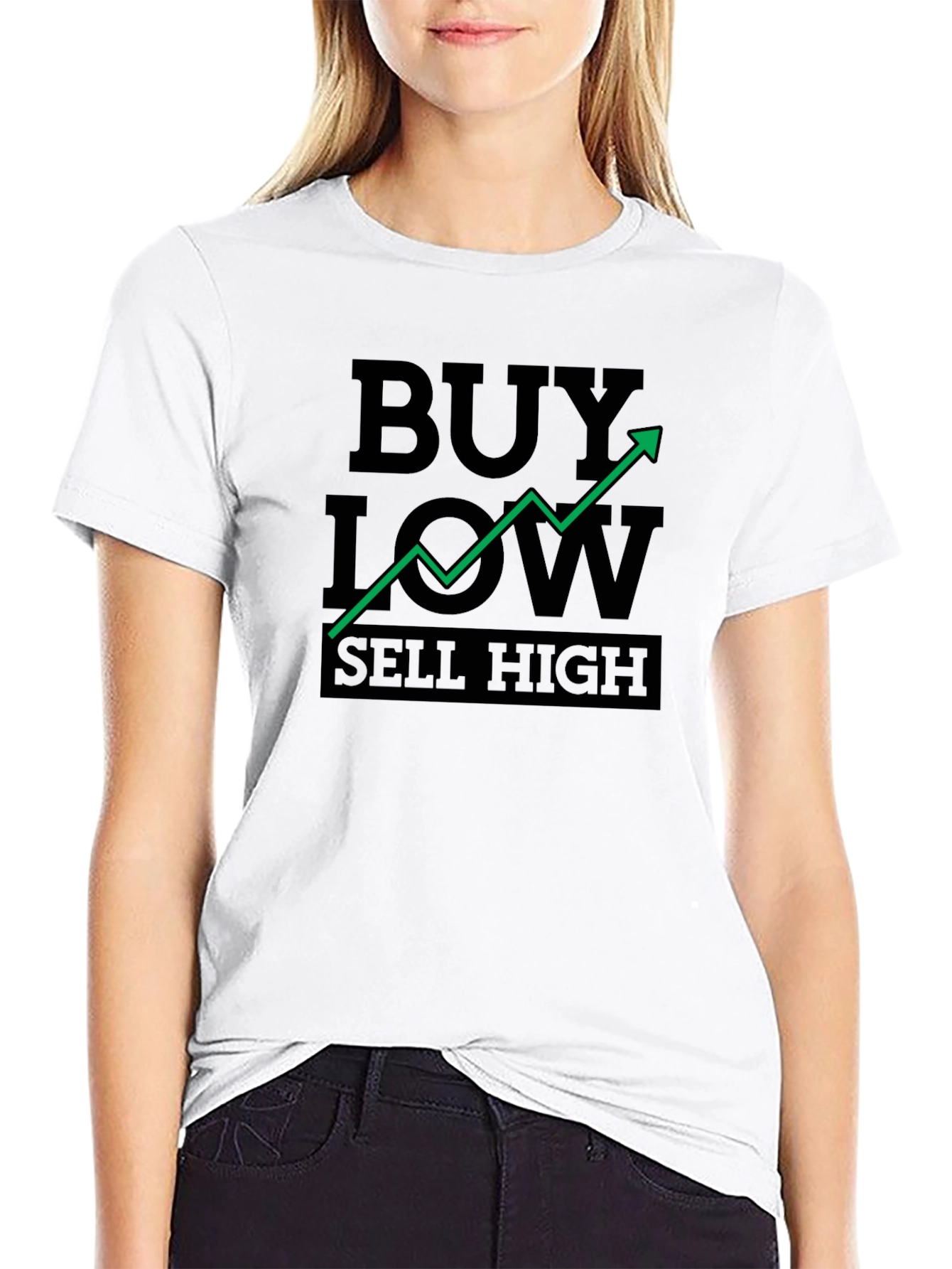 Buy Low Sell High Graphic Tee - Black
