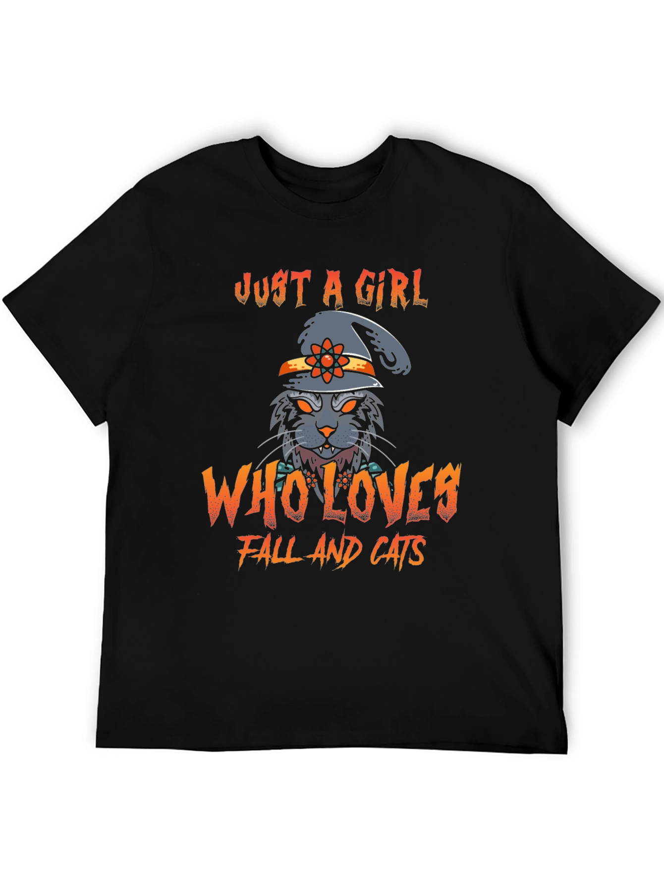 Just a Girl Who Loves Fall and Cats T-Shirt