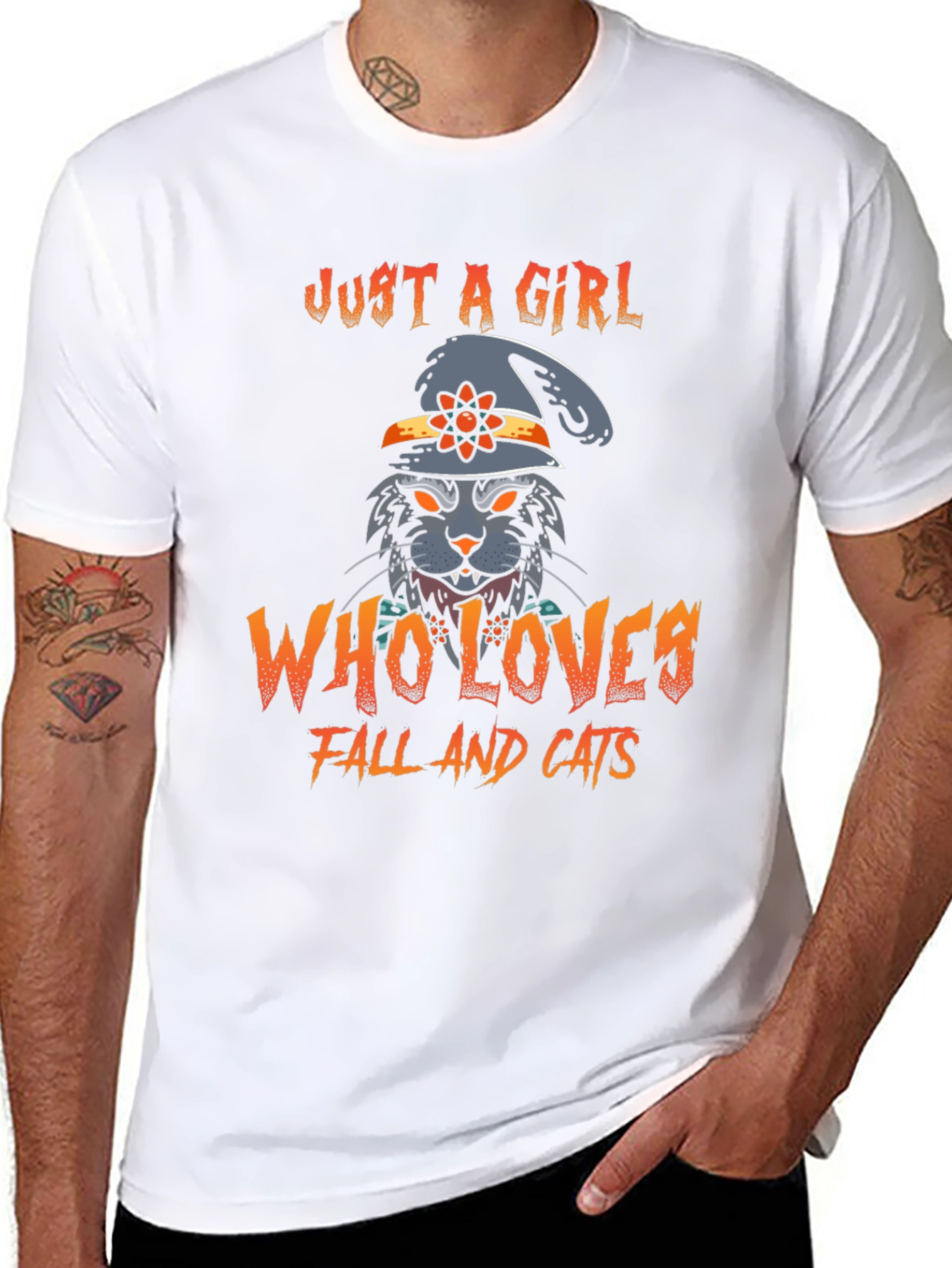 Just a Girl Who Loves Fall and Cats T-Shirt