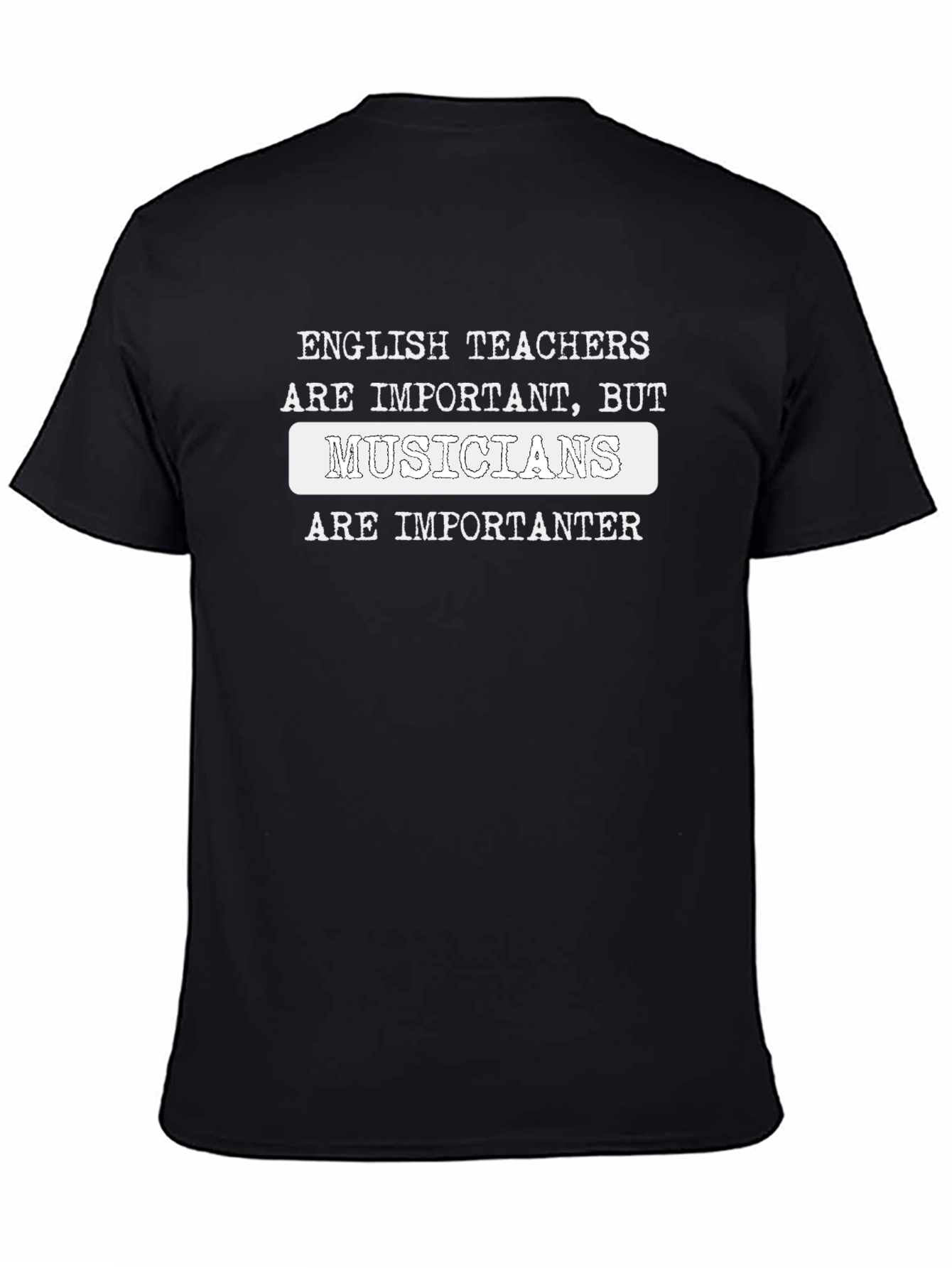 Musician Important-er Black Graphic Tee