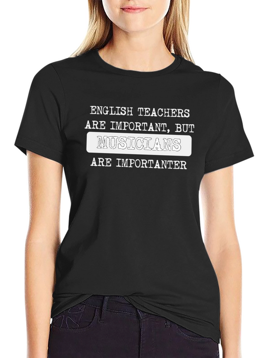 Musician Important-er Black Graphic Tee