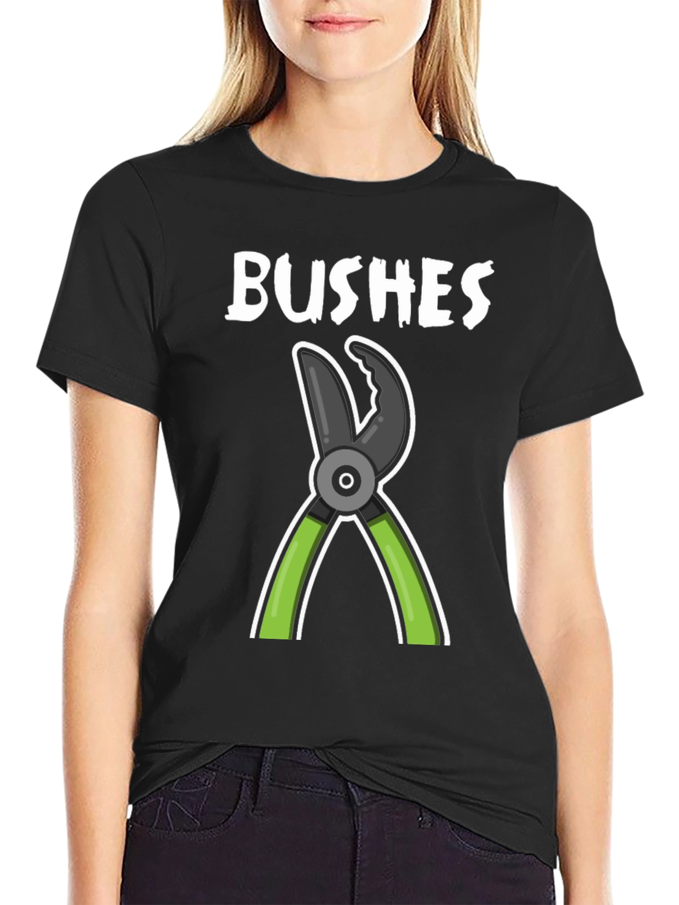 BUSHES Gardening Humor T-Shirt - Black