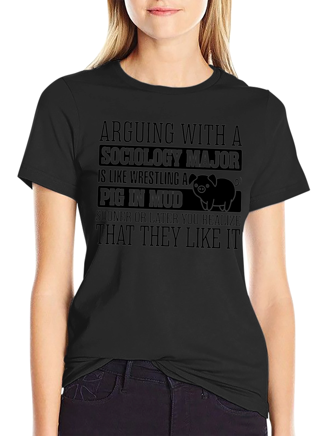 Sociology Major Pig Wrestling T-Shirt