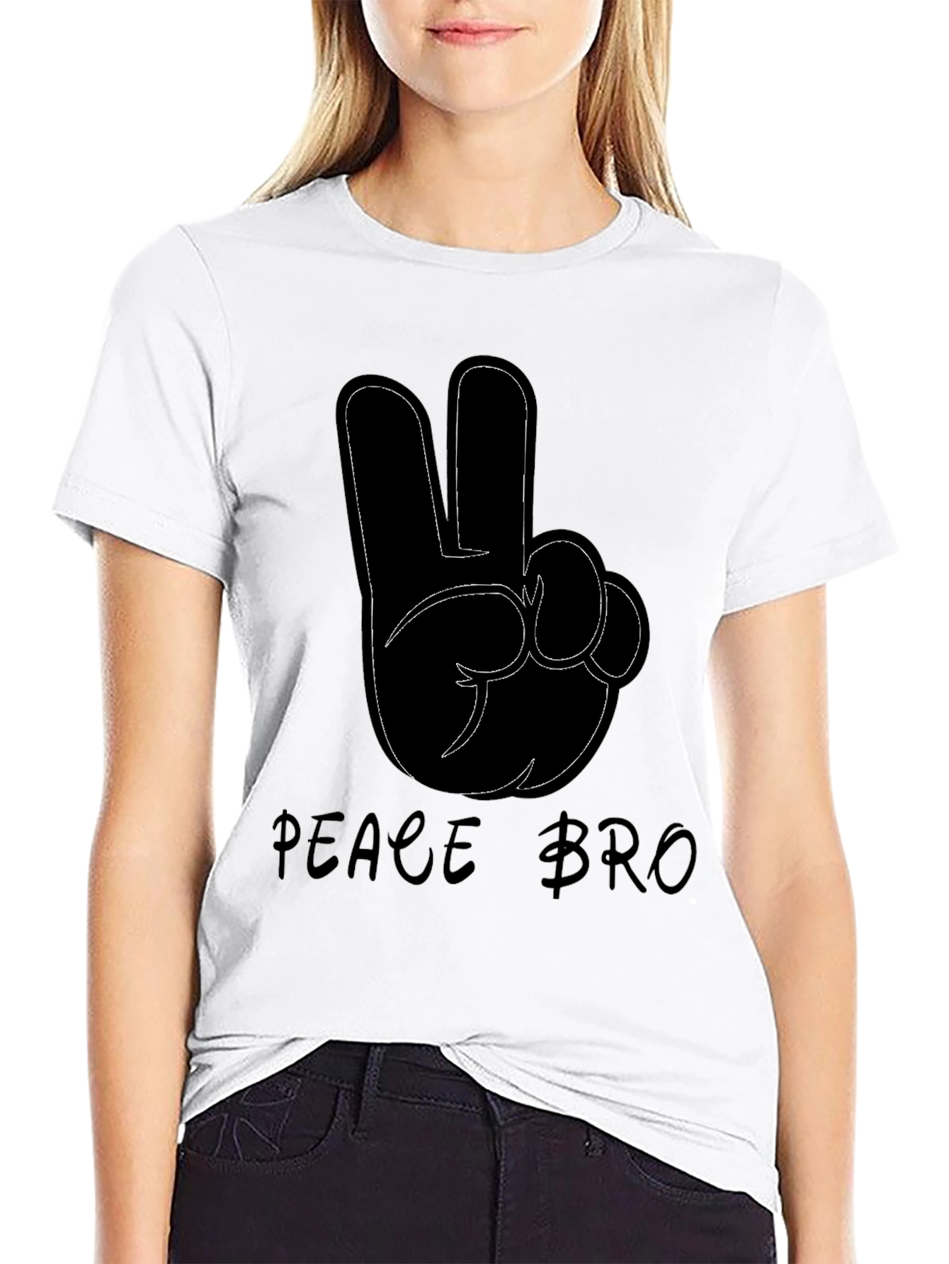 Peace Bro Black T-Shirt
