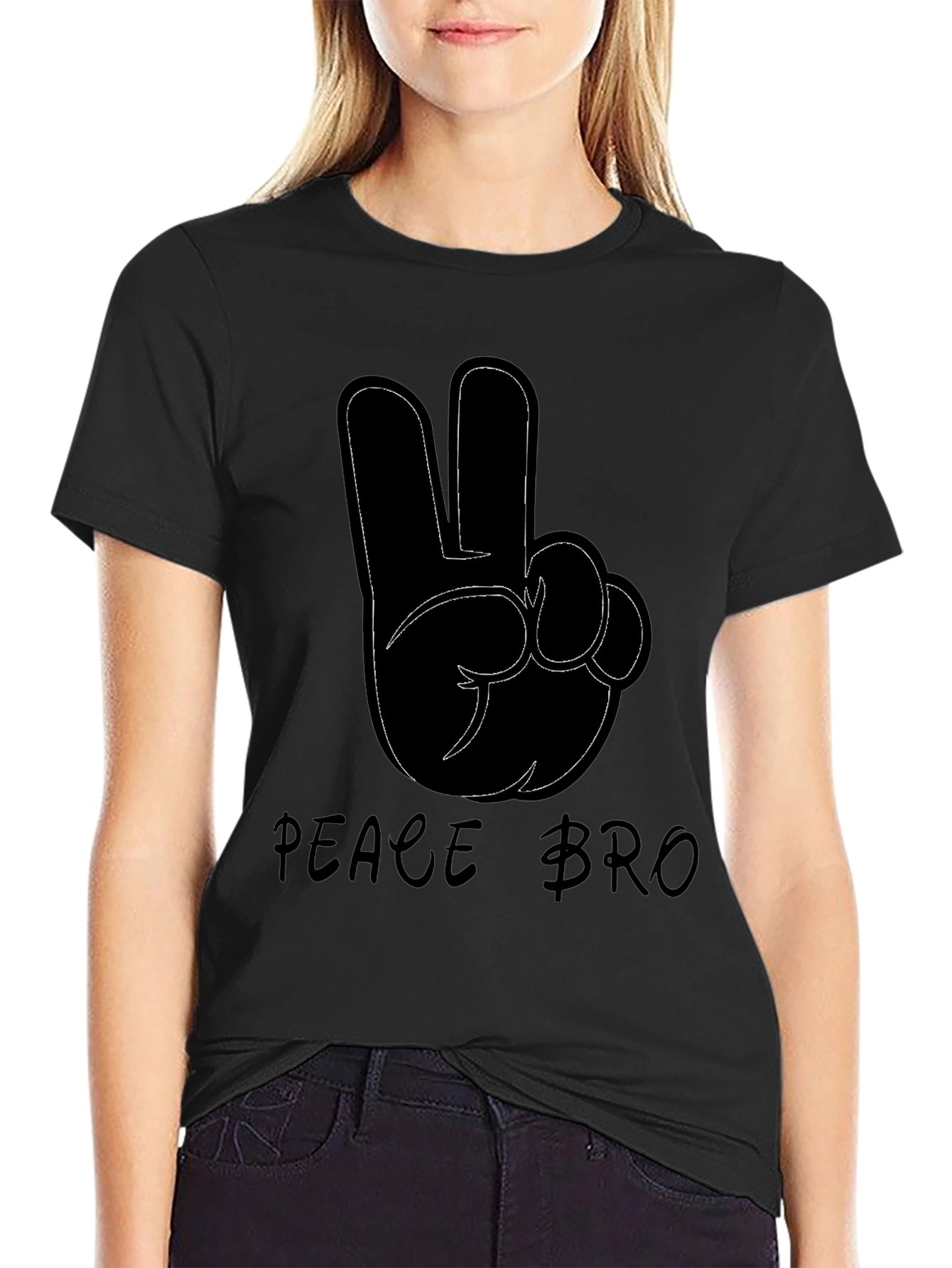 Peace Bro Black T-Shirt