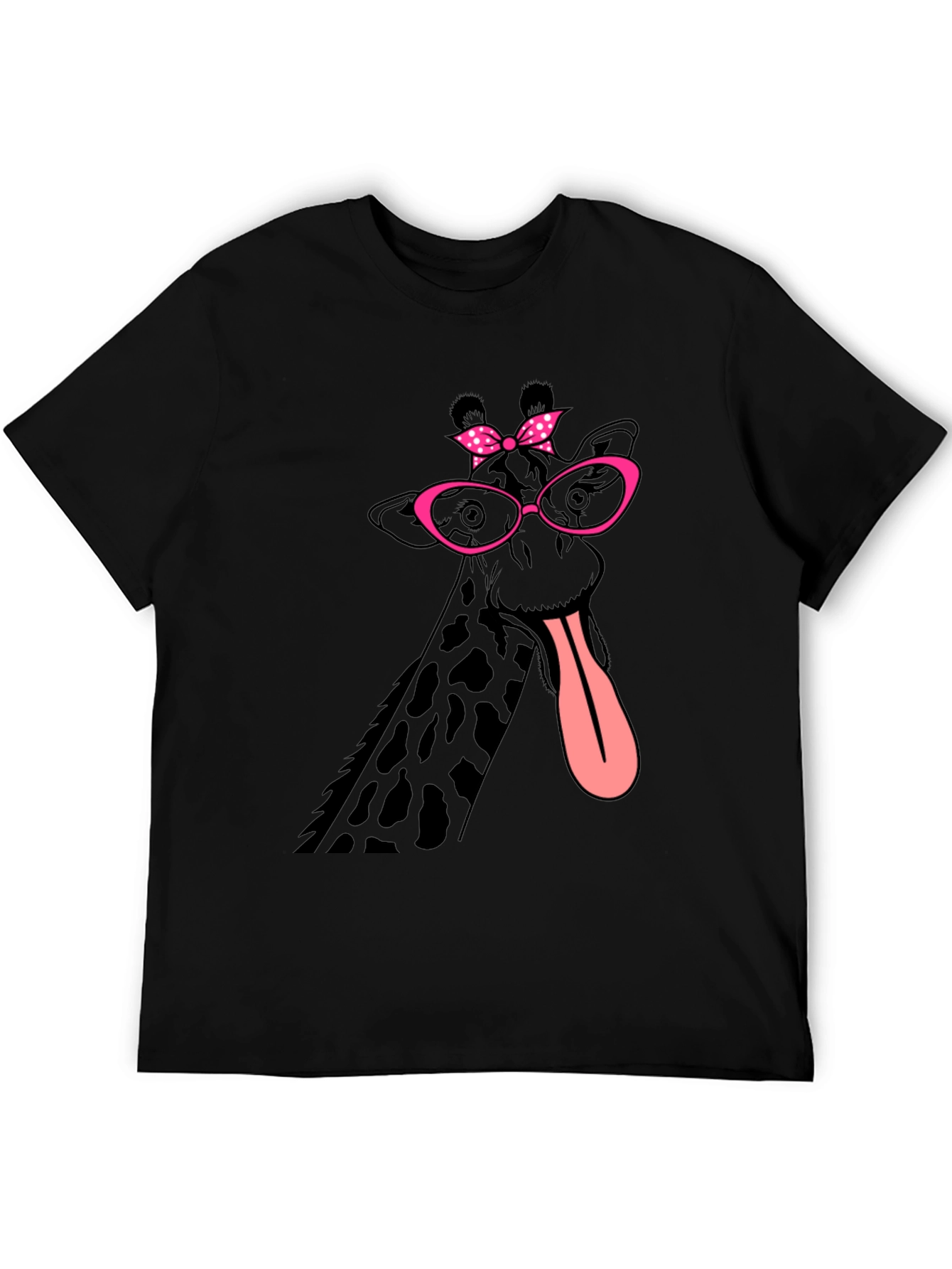Giraffe with Glasses Graphic T-Shirt